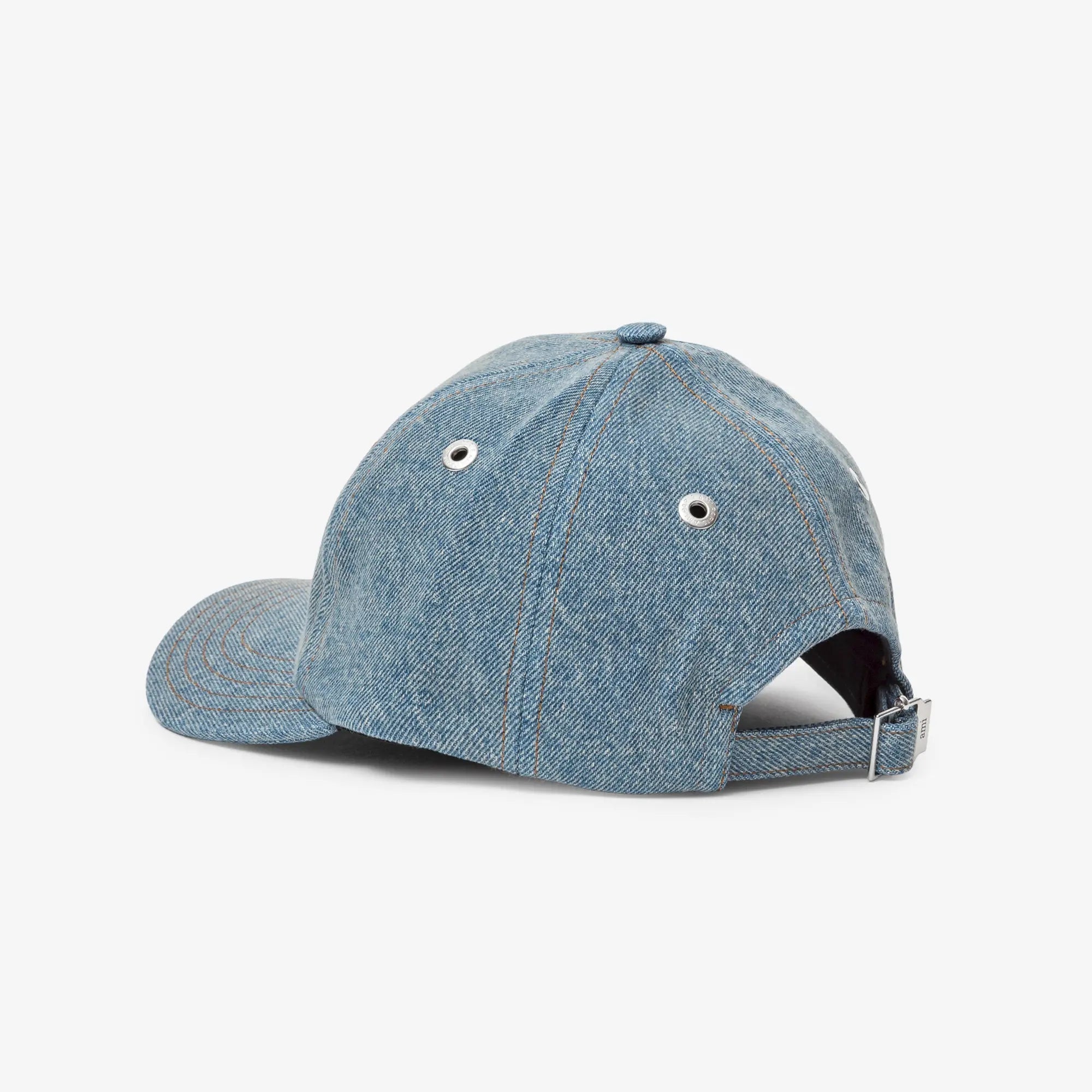 AMI Paris ADC Denim Cap Used Blue - 4