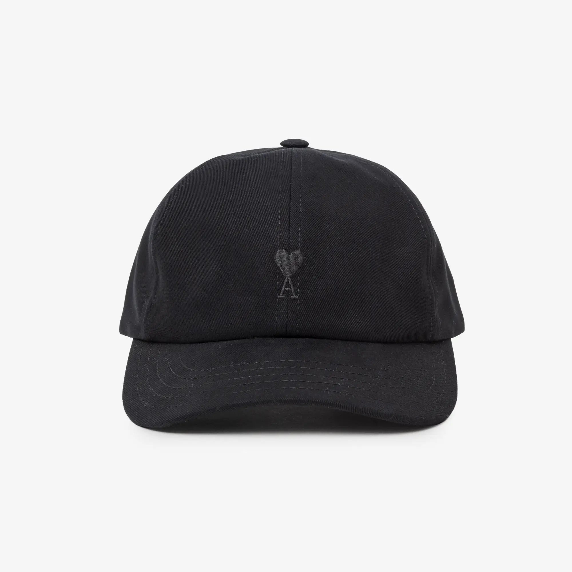 AMI Paris Ami de Coeur Embroidery Cap Black - 1