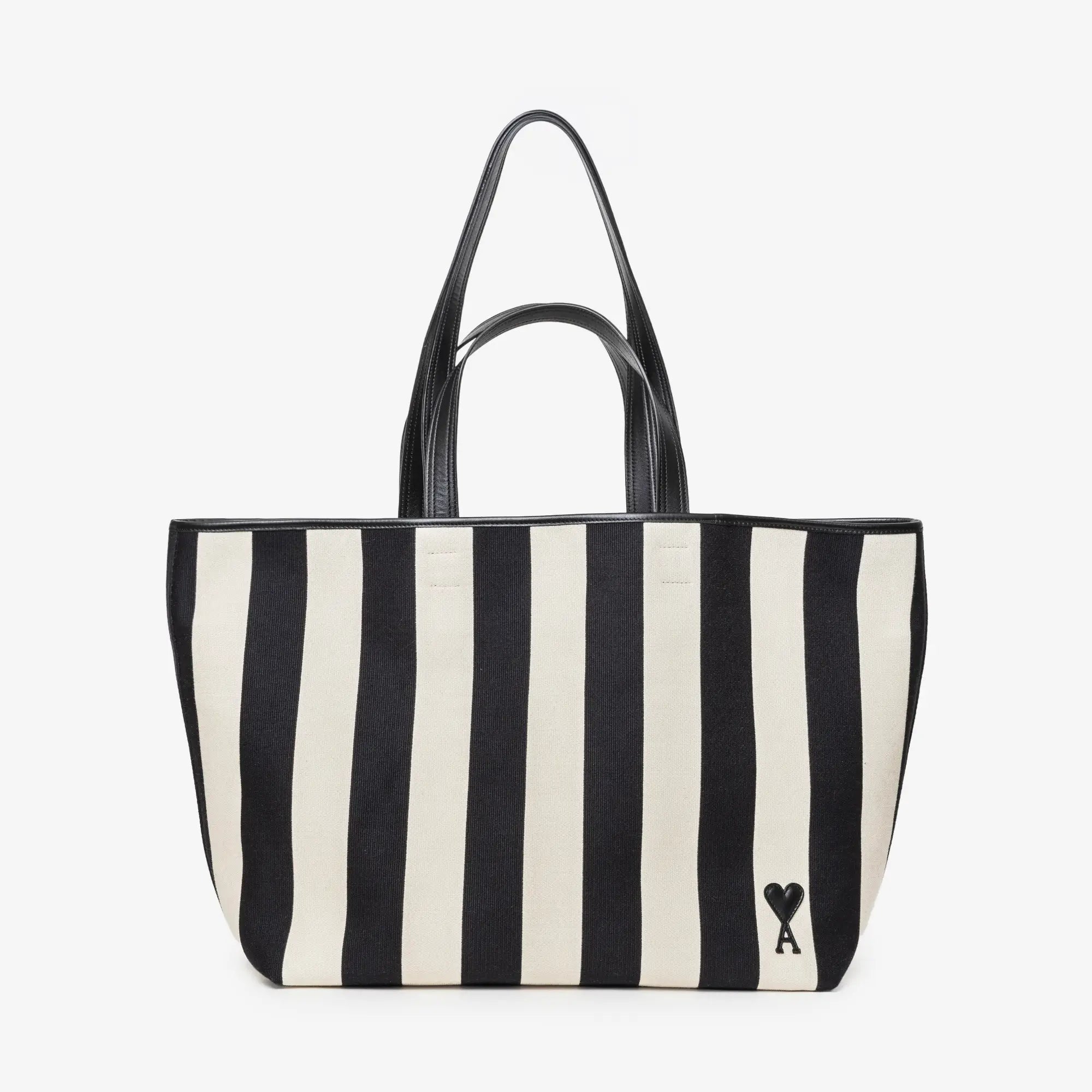 AMI Paris Ami de Coeur Shopping Bag White Cream/Black - 1