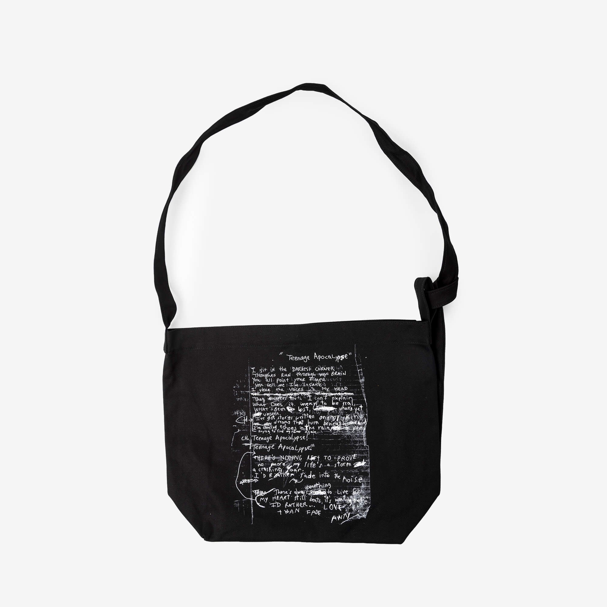 Ann Demeulemeester AD Medium Teenage Apocalypse Shoulder Bag Black-1