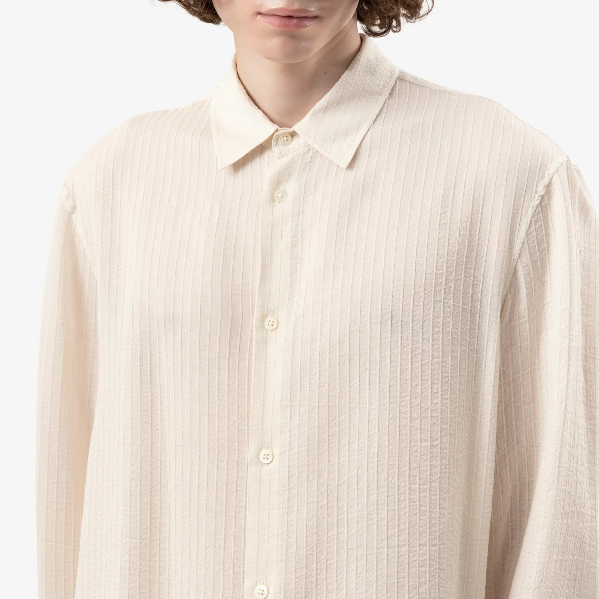 Ann Demeulemeester Andre Classic Shirt Chalk - 5