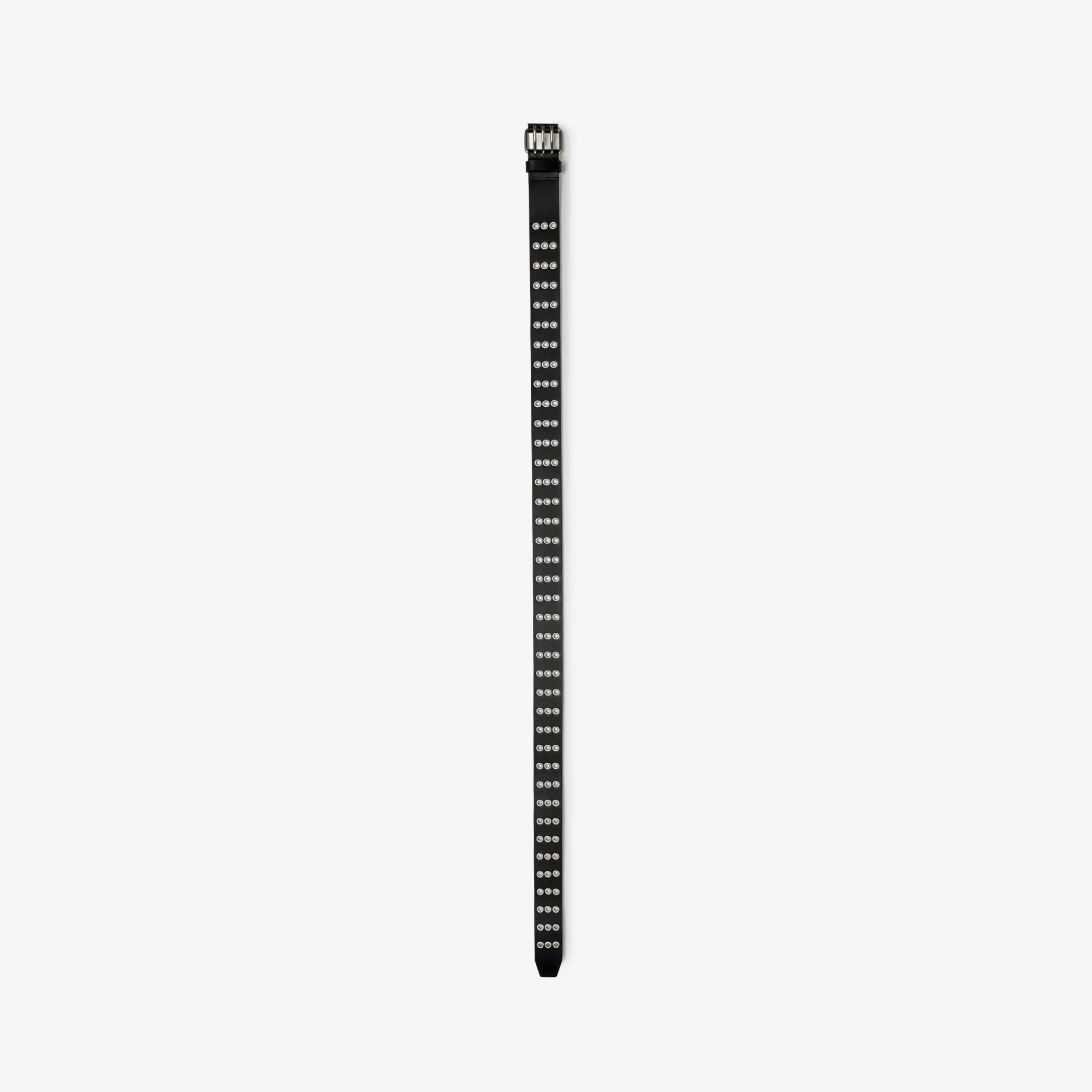 Ann Demeulemeester Ezra 4cm Metal Eyelet Belt Black - 3