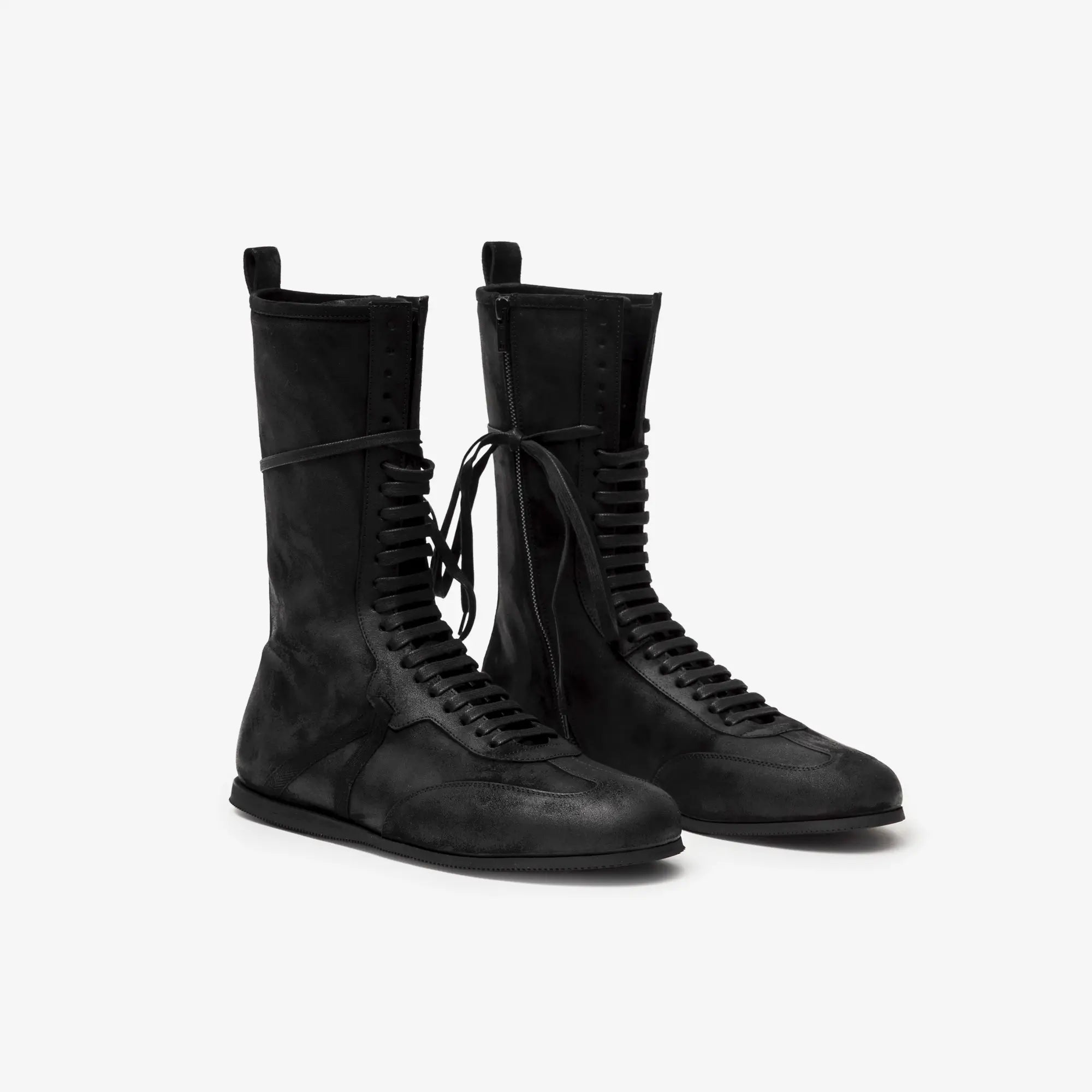 Ann Demeulemeester Fides Soft High - Top Boxing Sneakers Black - 1