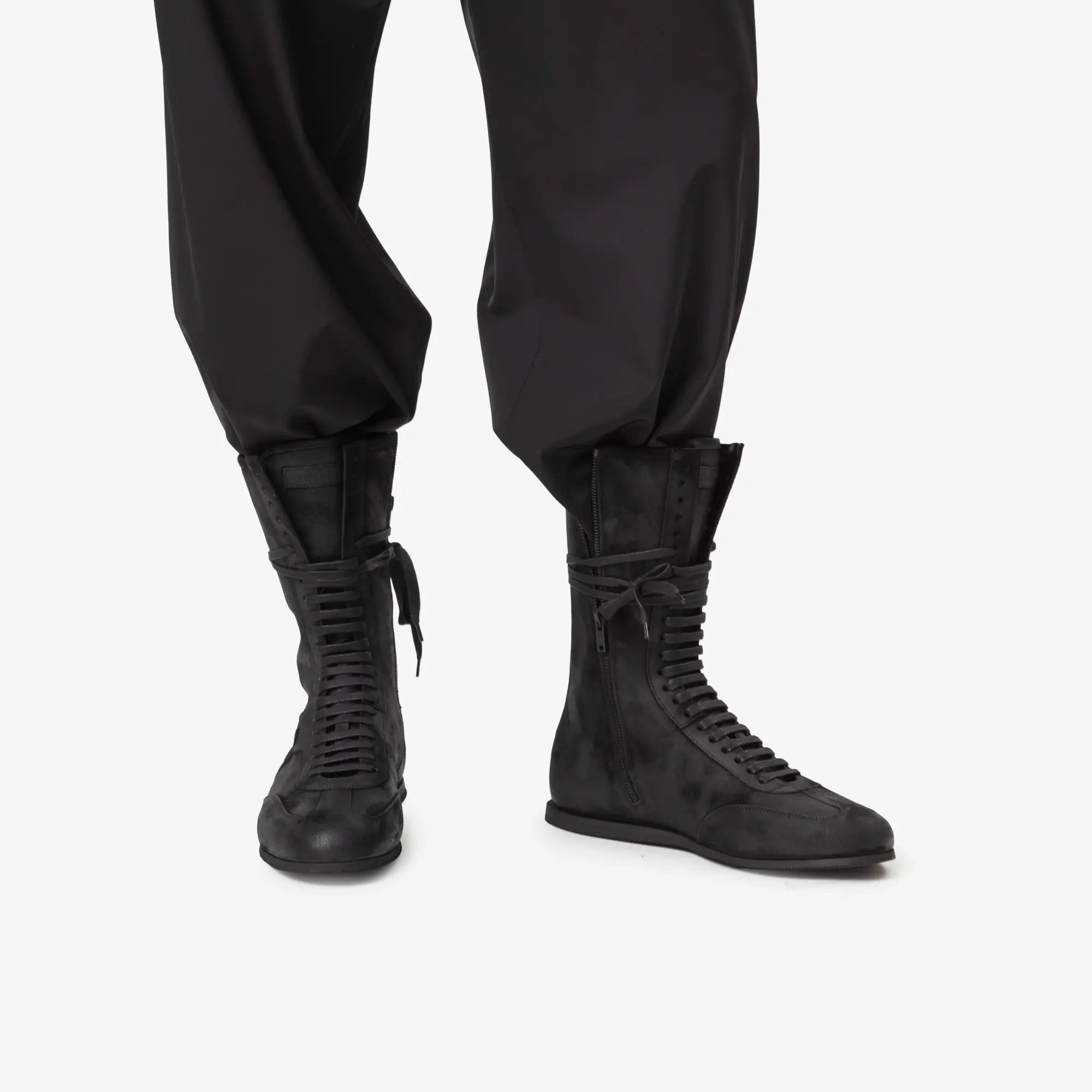 Ann Demeulemeester Fides Soft High - Top Boxing Sneakers Black - 2