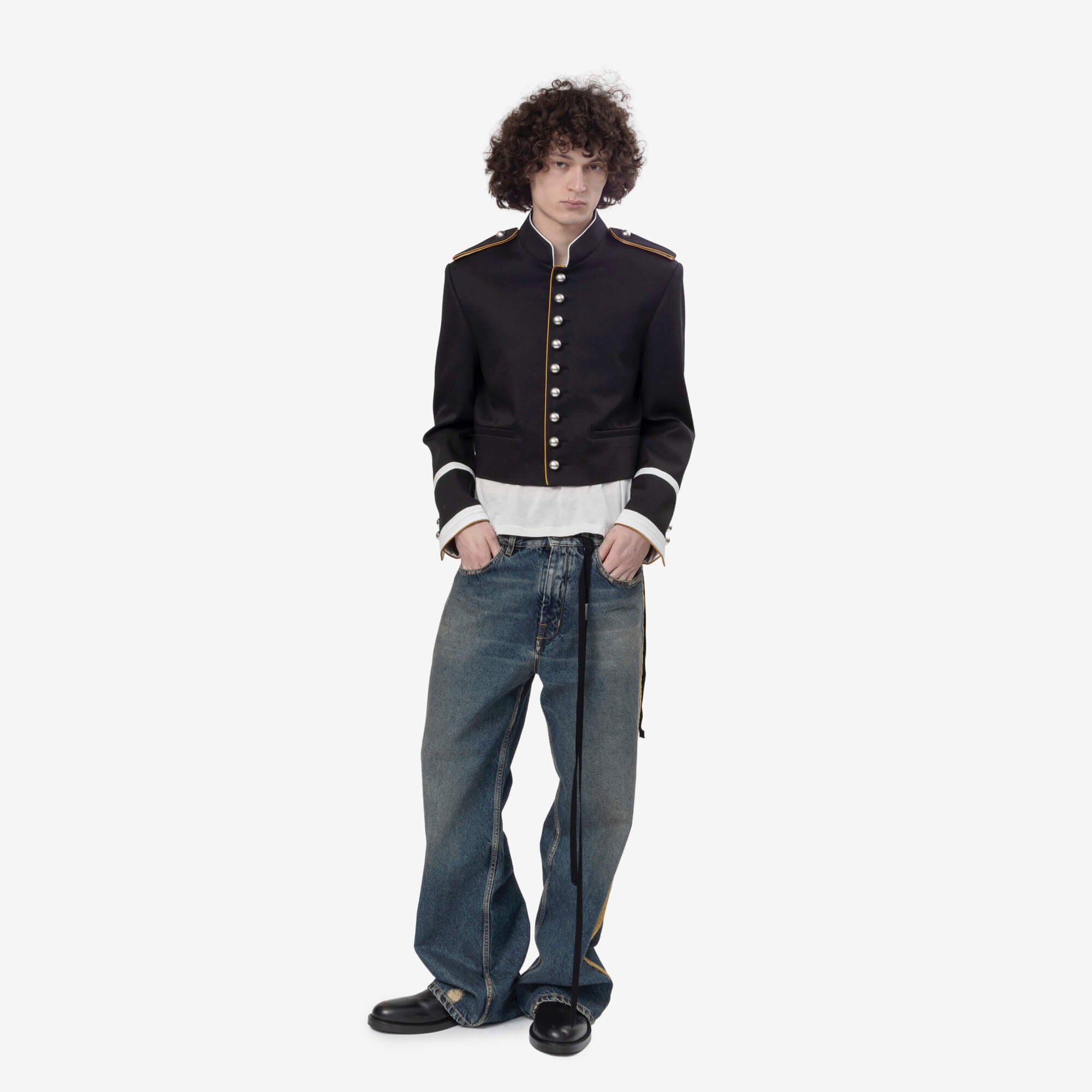 Ann Demeulemeester Harris Marsina Jacket Black - 2
