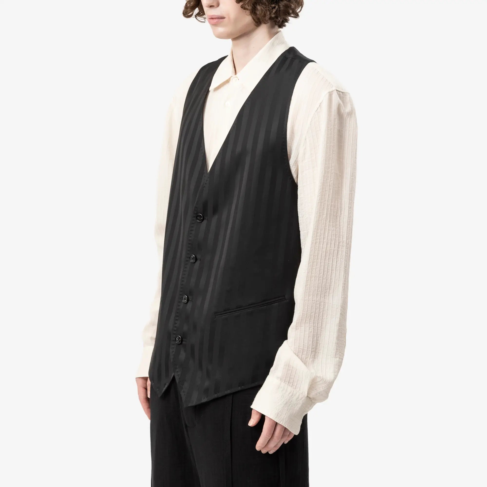 Ann Demeulemeester Juikko Classic Waistcoat Black - 3