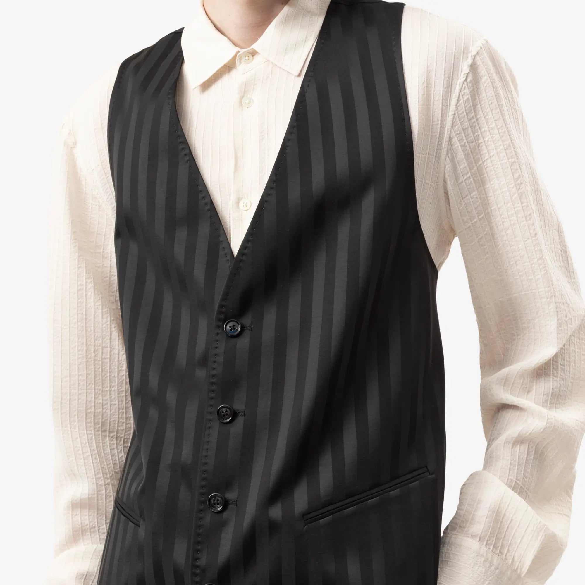 Ann Demeulemeester Juikko Classic Waistcoat Black - 5