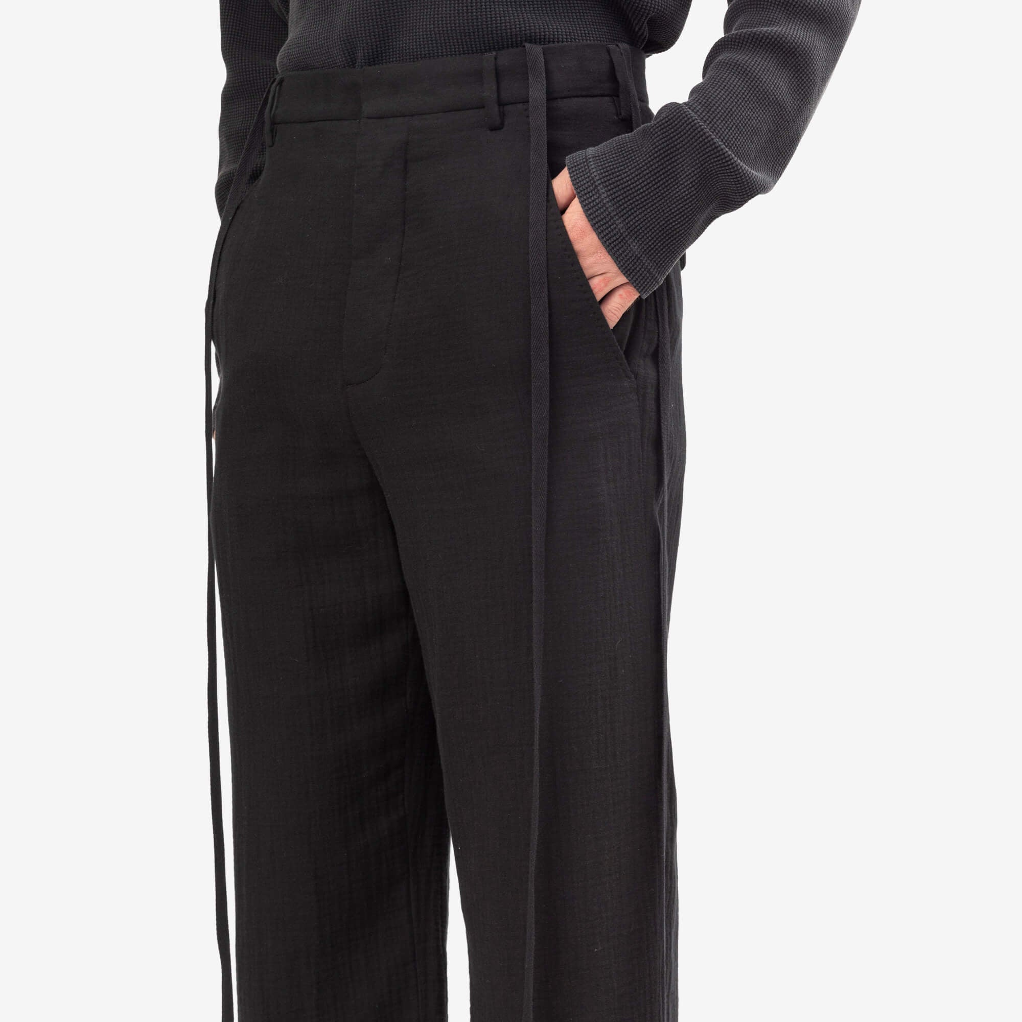 Ann Demeulemeester Leon Comfort Fit Trousers Black-5