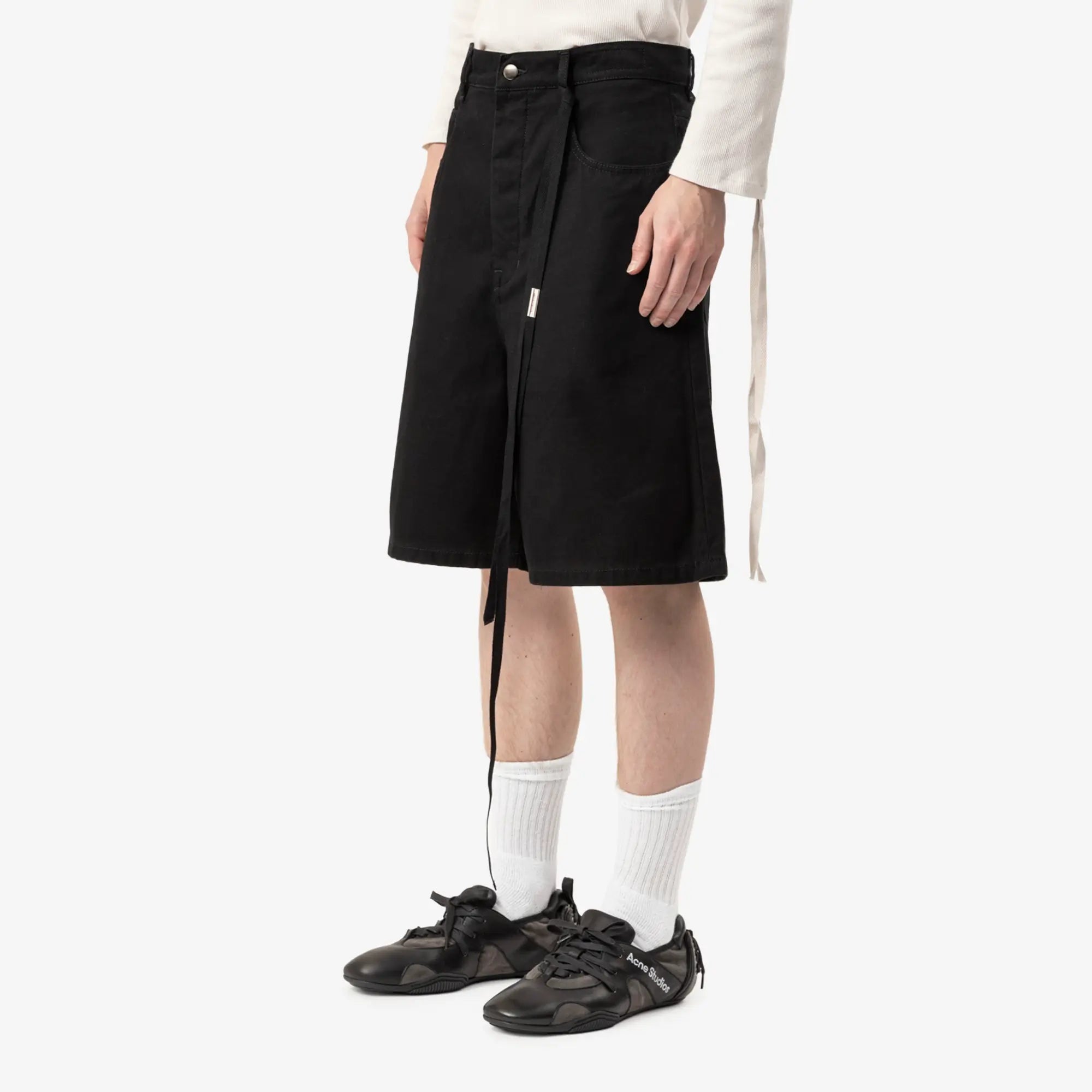 Ann Demeulemeester Narve 5 Pockets Comfort Bermuda Shorts Black - 3