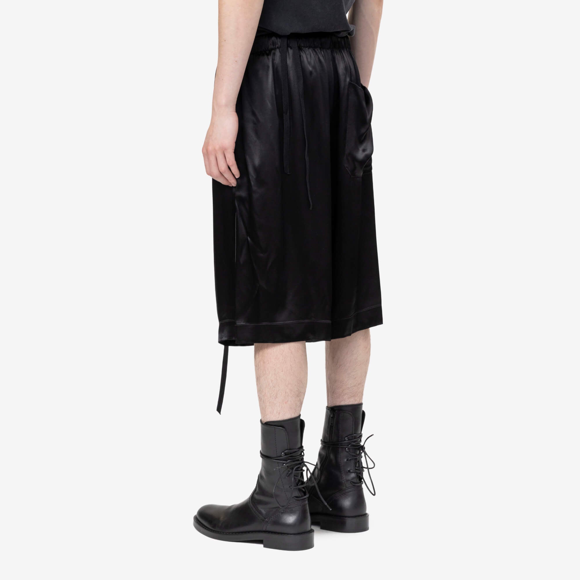 Ann Demeulemeester Raul Relaxed Lounge Bermuda Shorts Black - 4