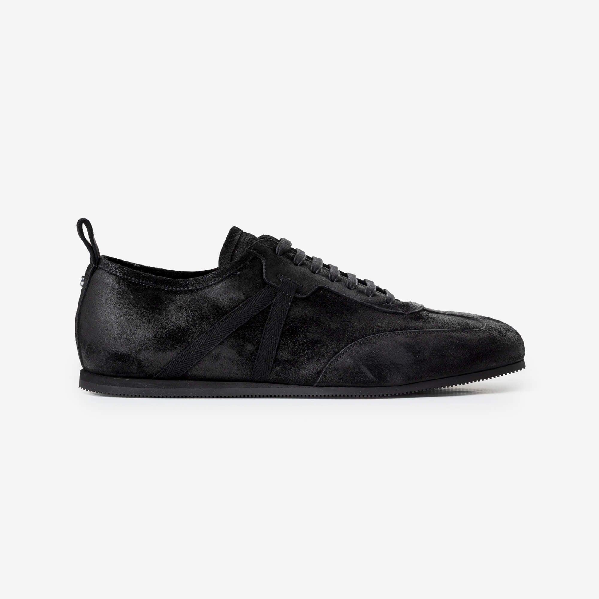 Ann Demeulemeester Siru Soft Low-Top Boxing Sneakers Black-3