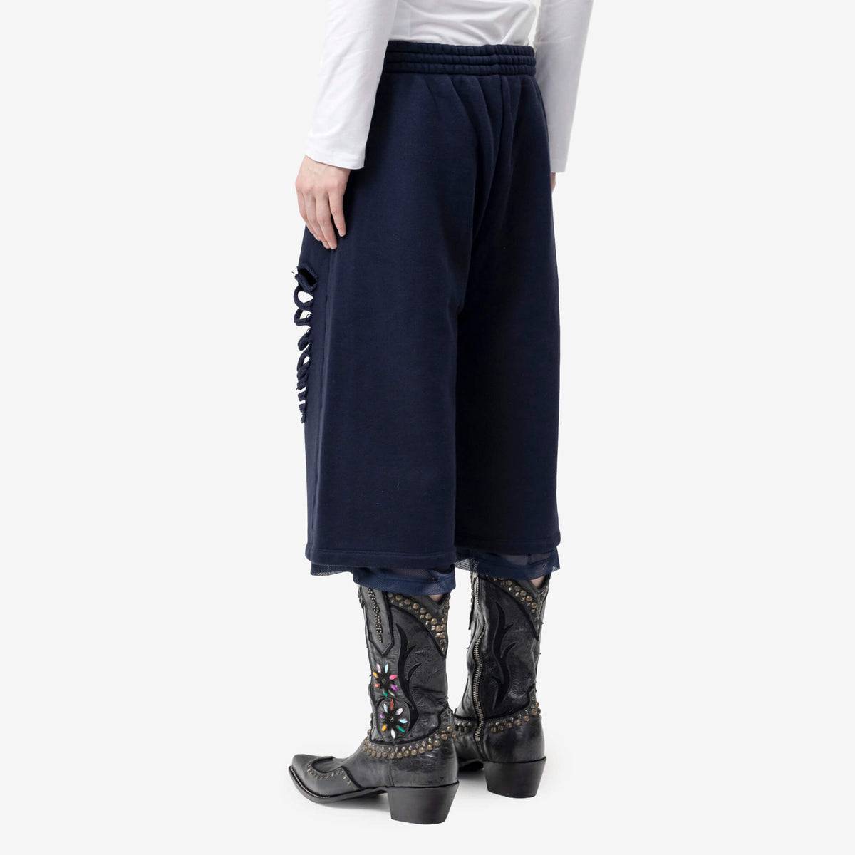 Avavav Allan AV-Logo Cut-Out Sweatpants Blue-4