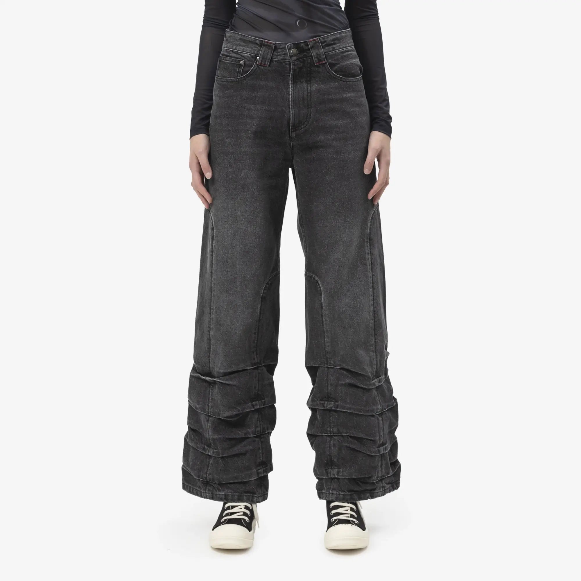 Avavav Jessie Smock Wide Jeans Black - 6