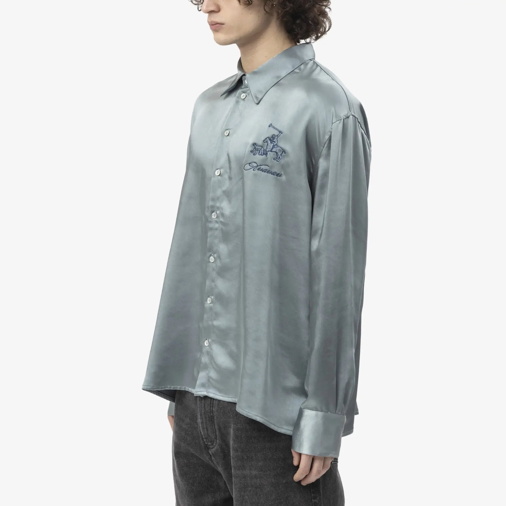 Avavav Sam Satin Shirt Blue - 3