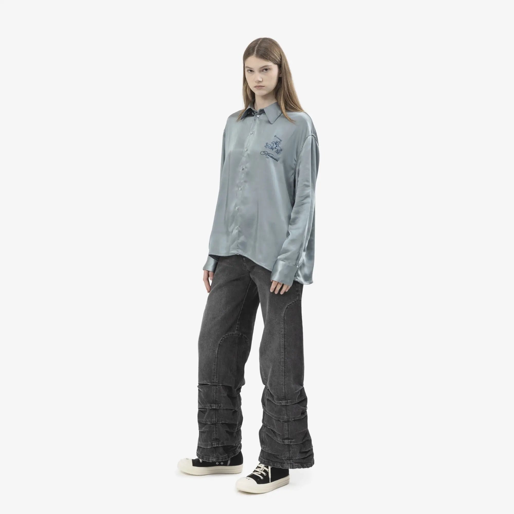 Avavav Sam Satin Shirt Blue - 2