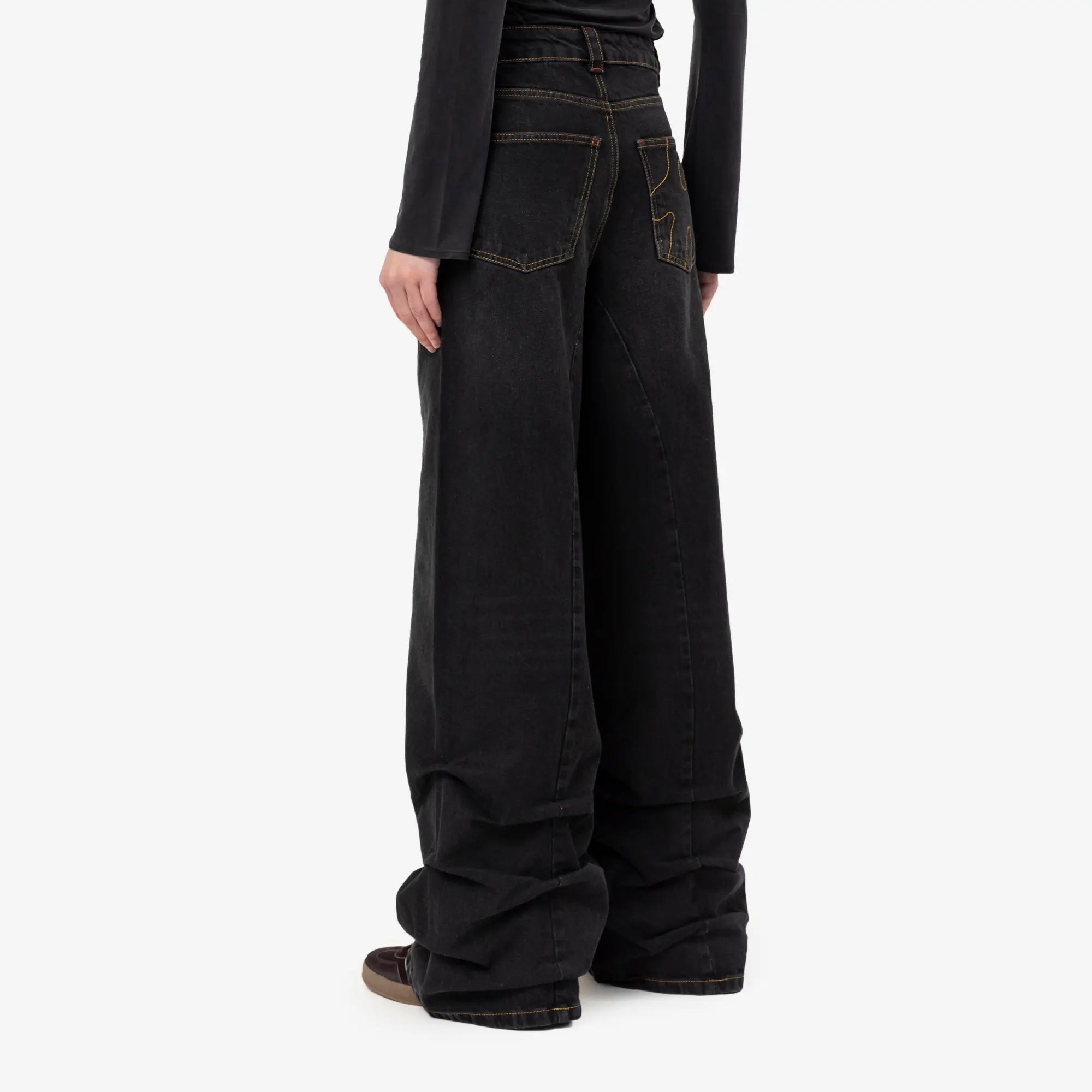 Avavav Womens Jessie Pleated Jeans Black - 4