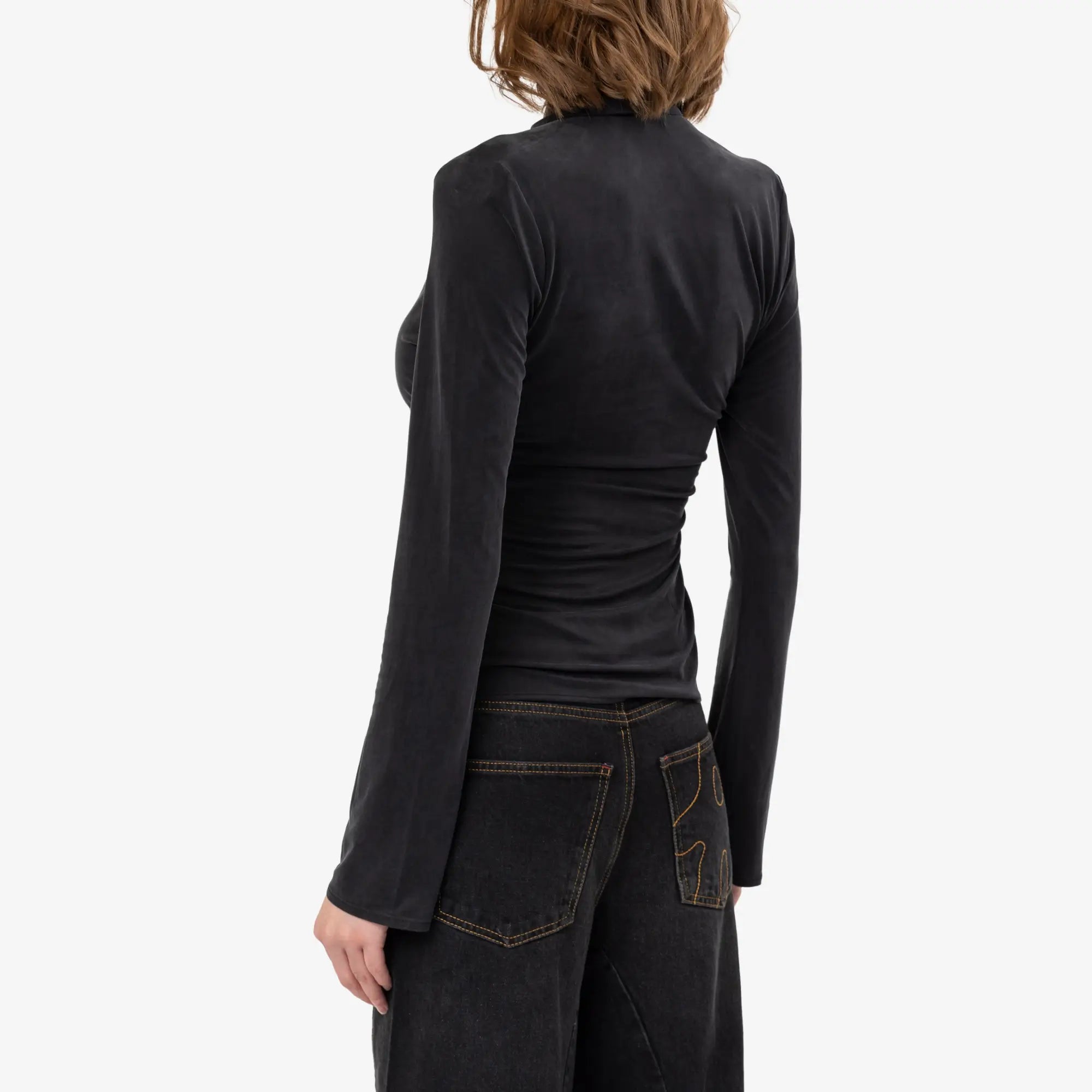 Avavav Womens Simone Cupro Shirt Black - 4