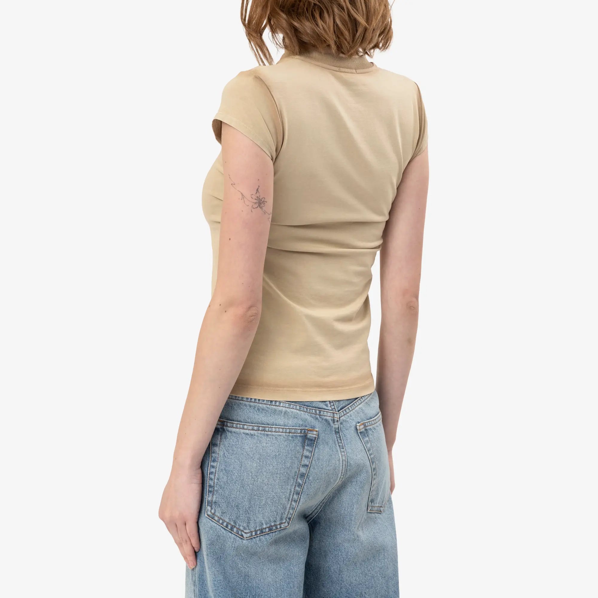 Avavav Womens Tina Baby T-Shirt Beige - 4