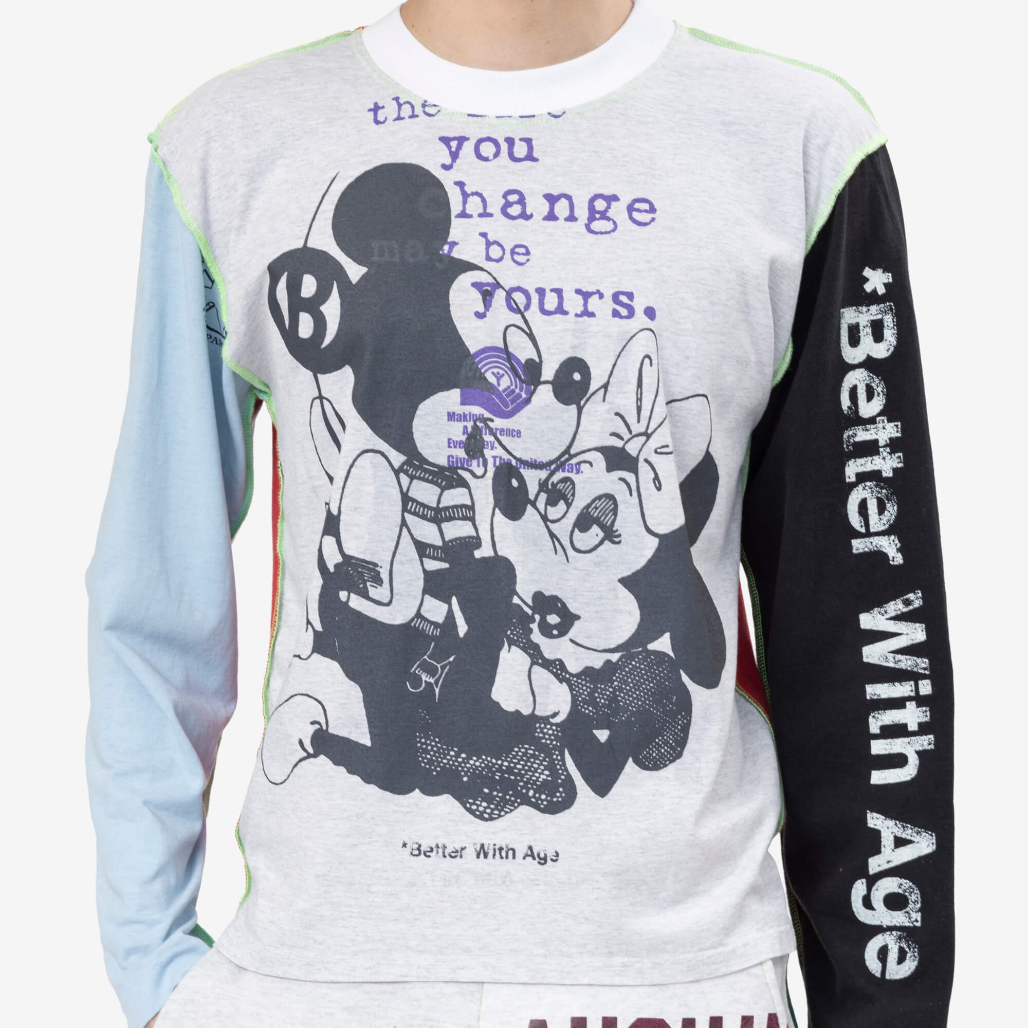 Better With Age Gently Reversible Long Sleeve T-Shirt Multi - 5