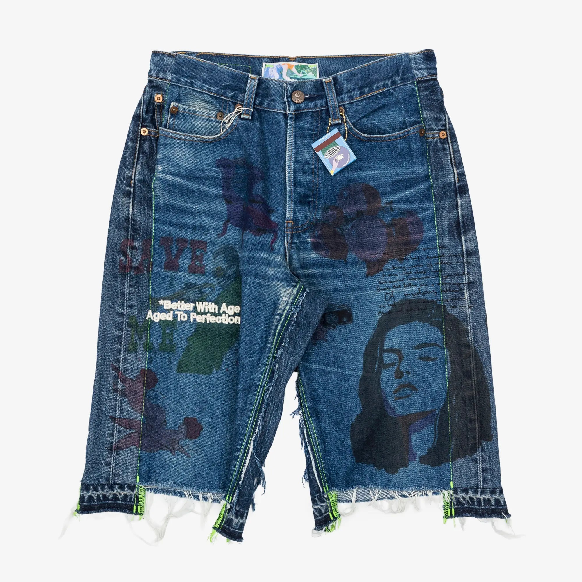 Better With Age Harrison Triple - Wide Denim Shorts Indigo - 1