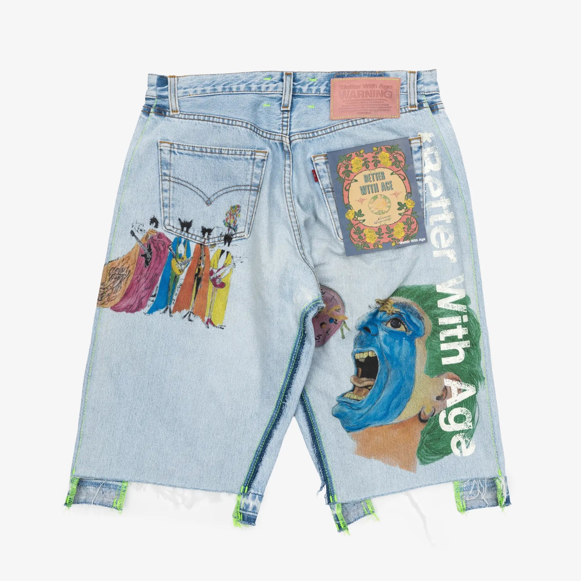 Better With Age Harrison Triple - Wide Denim Shorts Indigo - 7
