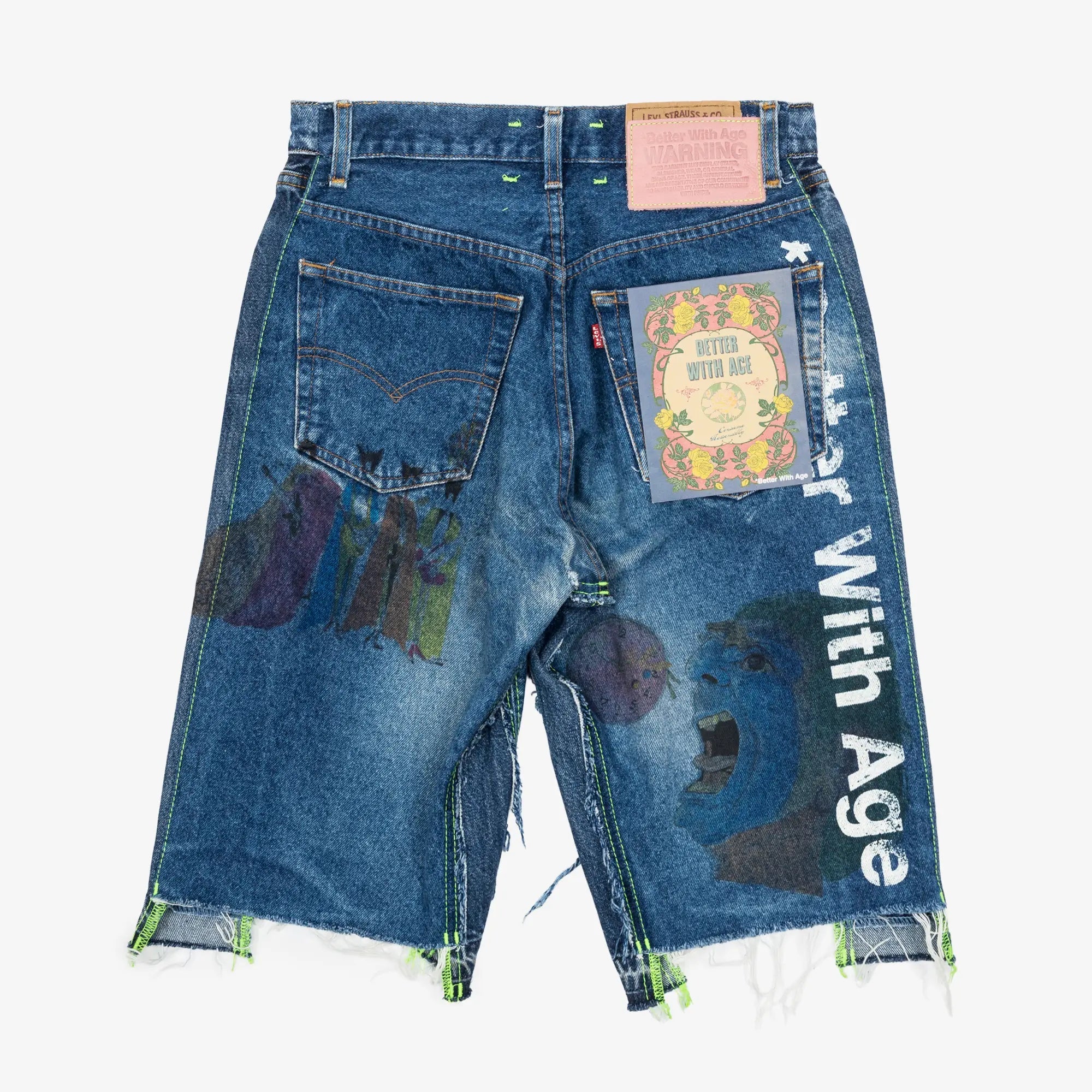 Better With Age Harrison Triple - Wide Denim Shorts Indigo - 5