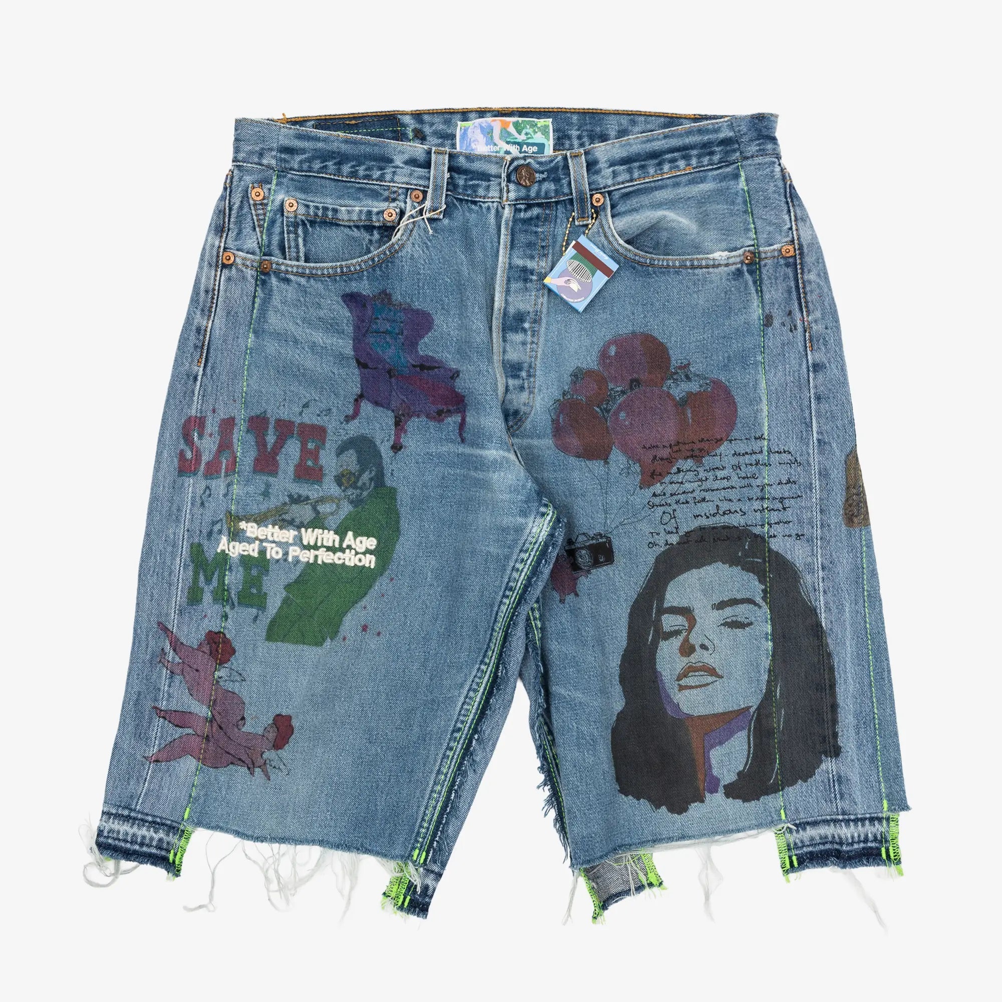 Better With Age Harrison Triple - Wide Denim Shorts Indigo - 4