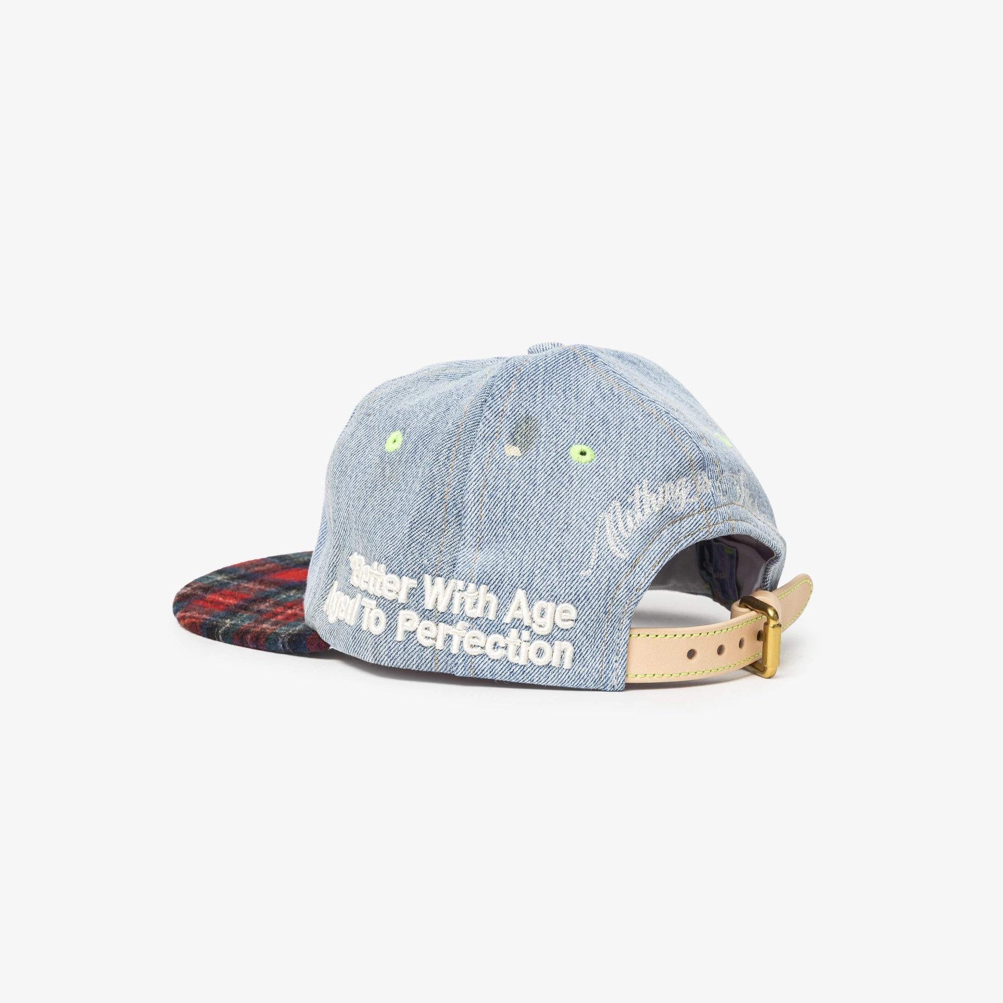 Better With Age Heritage Recon Denim Plaid Hat OS - 8