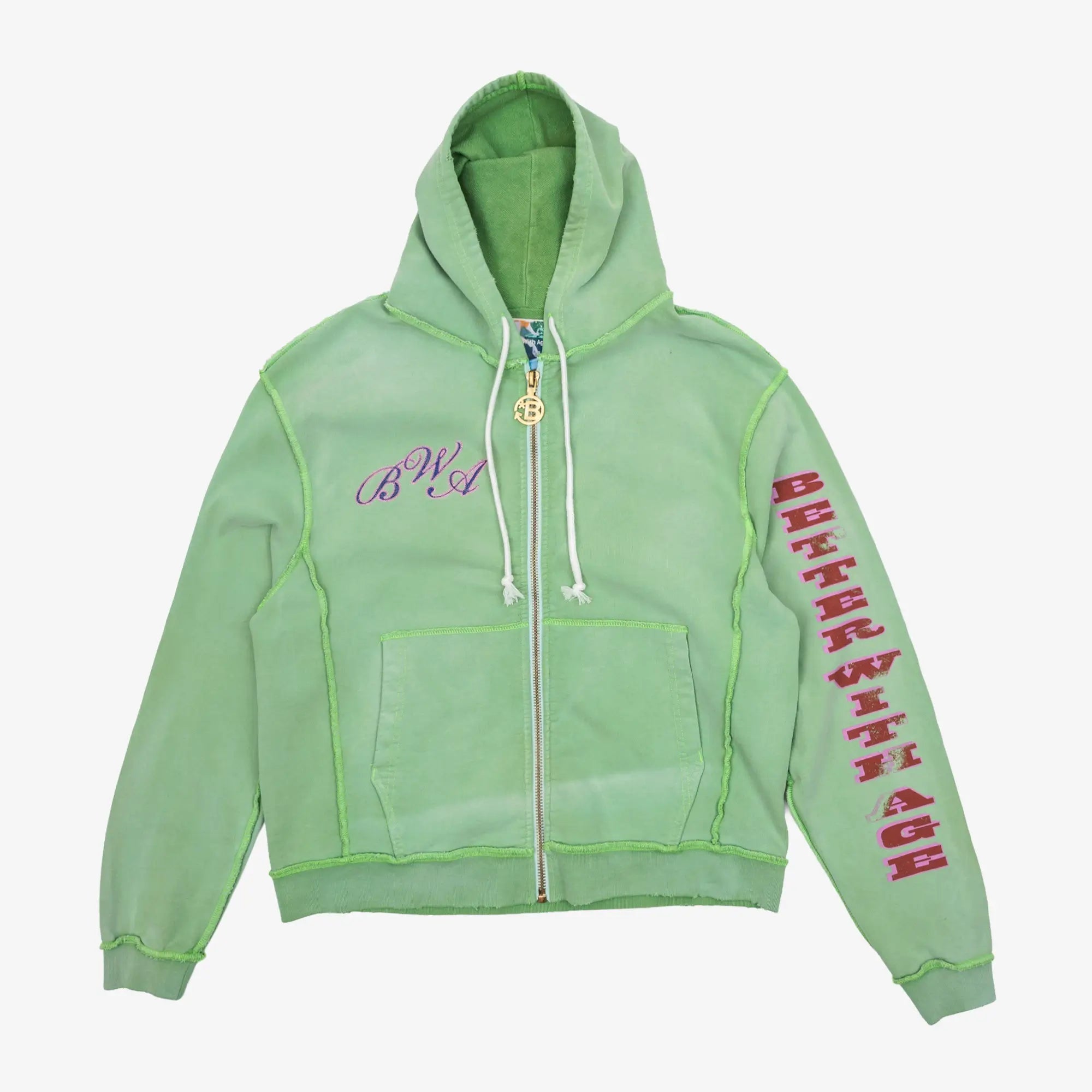 Better With Age Magic Zip Hoody Sage - 1
