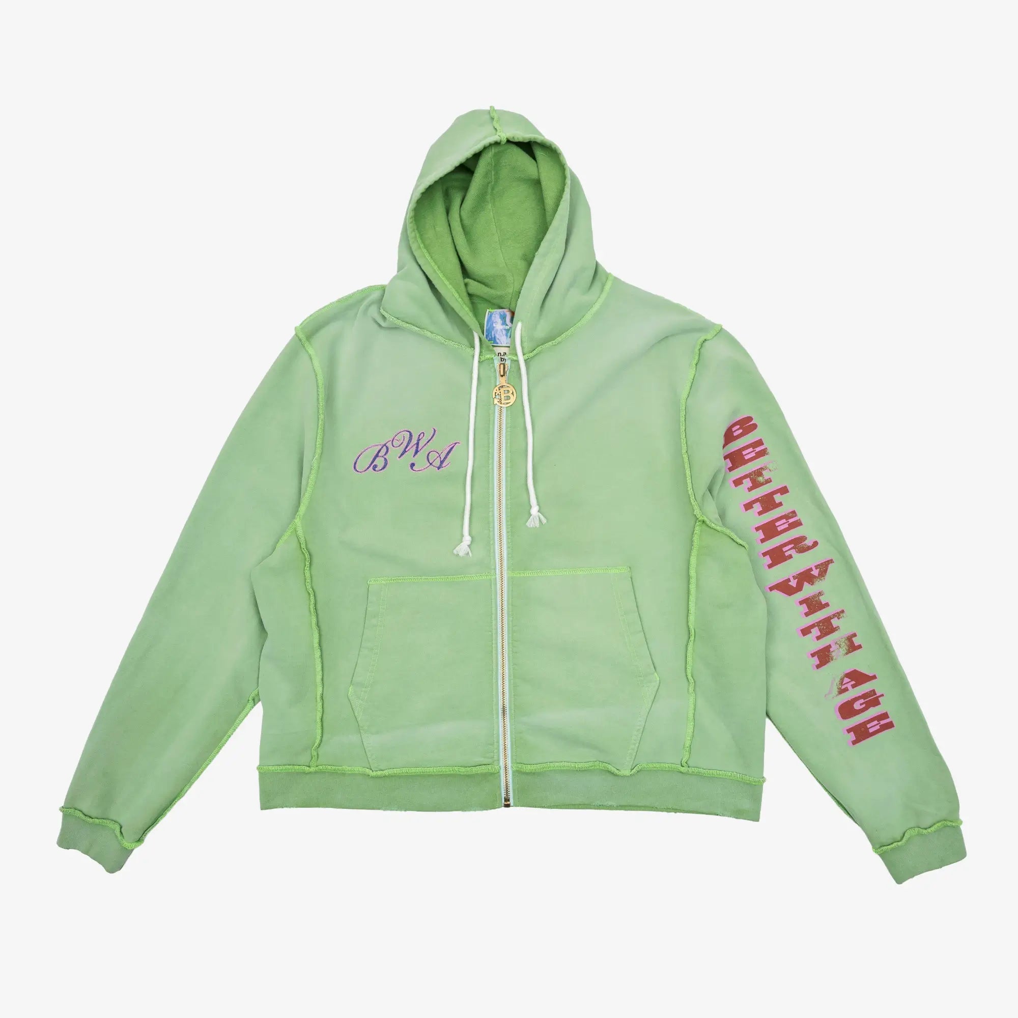 Better With Age Magic Zip Hoody Sage - 4