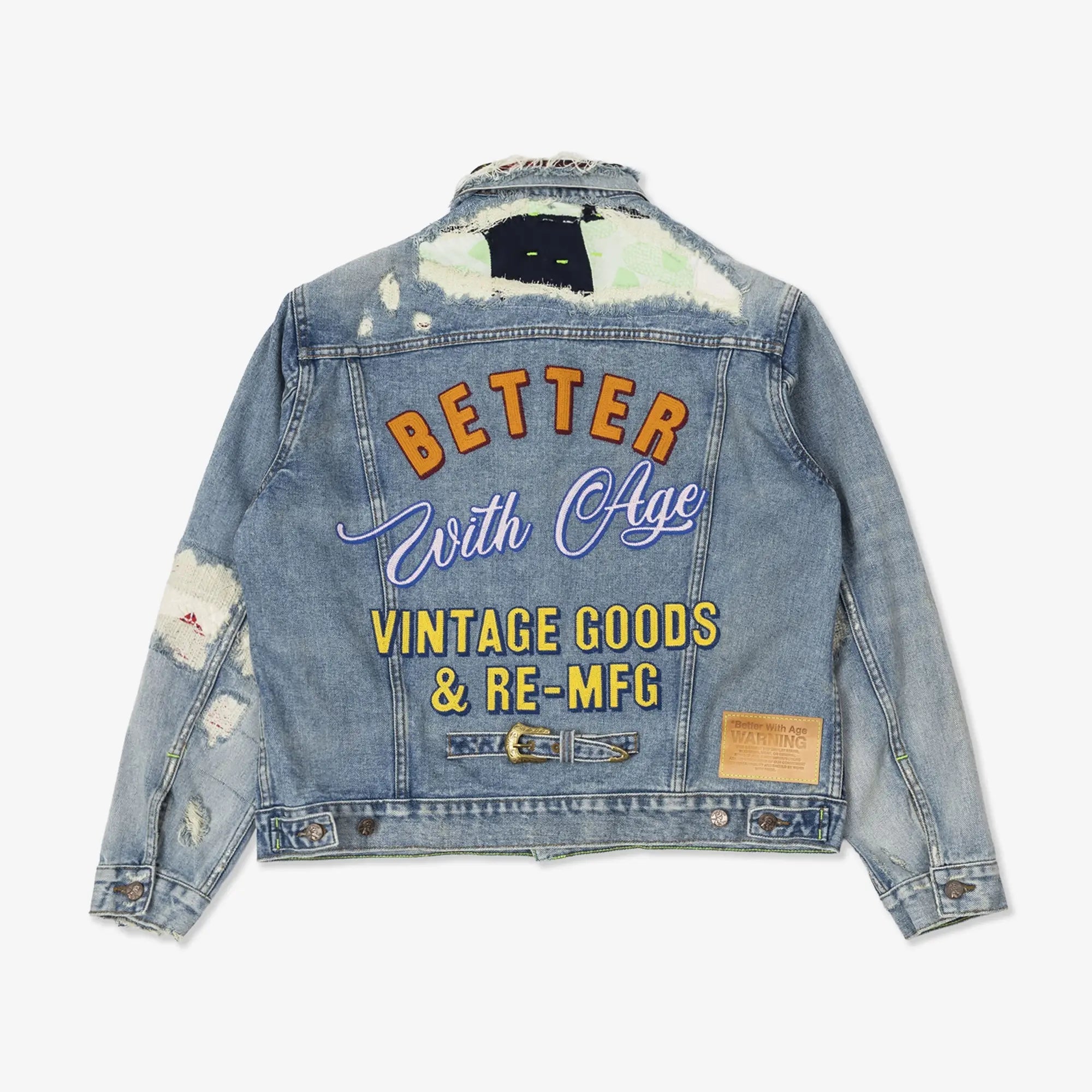 Better With Age Repair Denim Jacket Indigo - 9