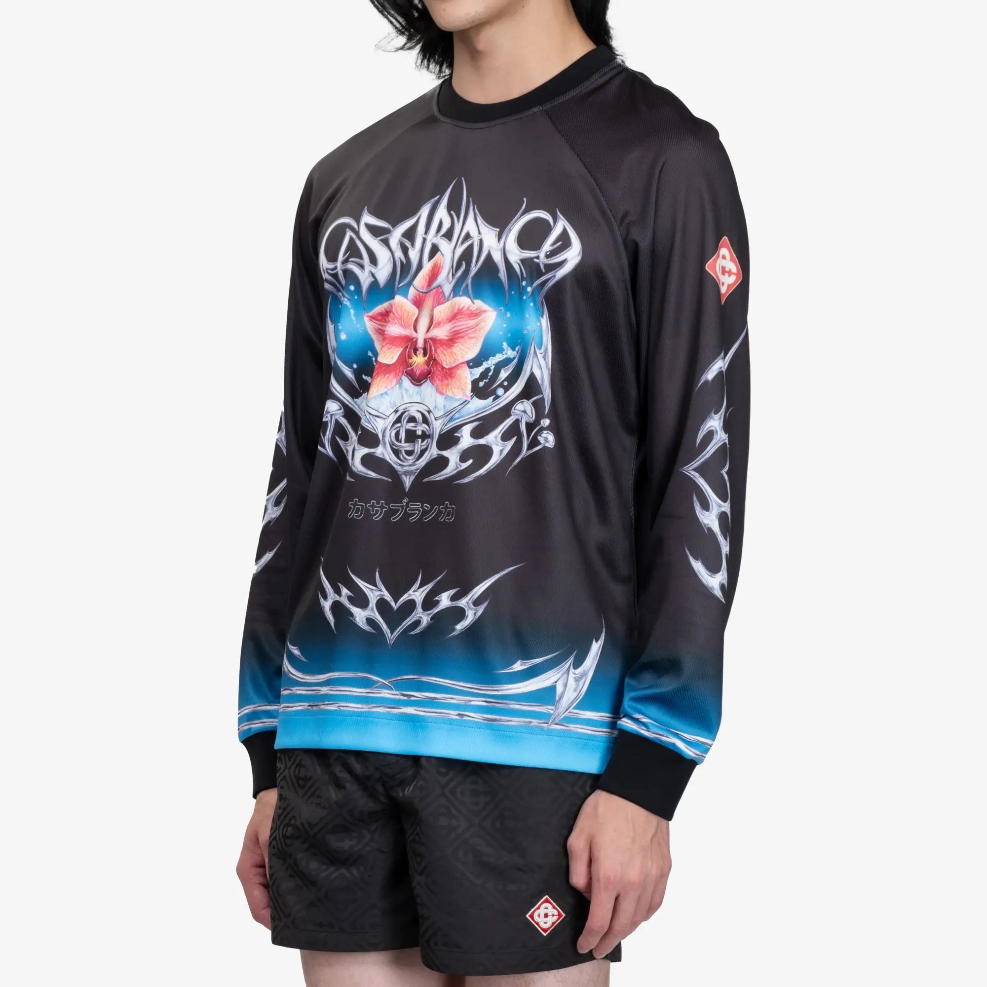 Casablanca Blade Long Sleeve Football T-Shirt Black - 3