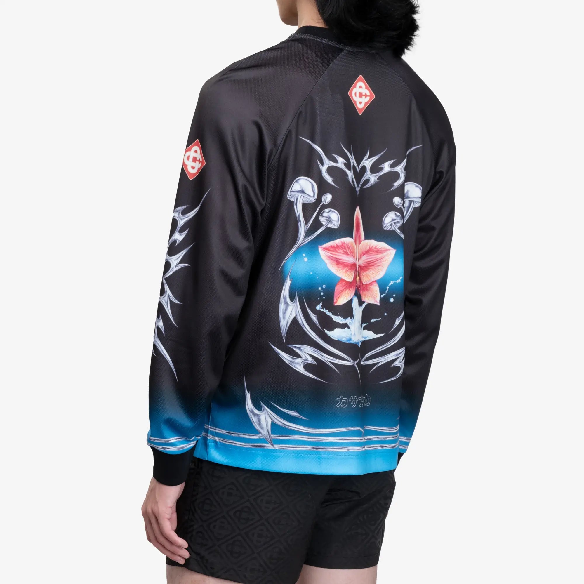 Casablanca Blade Long Sleeve Football T-Shirt Black - 4