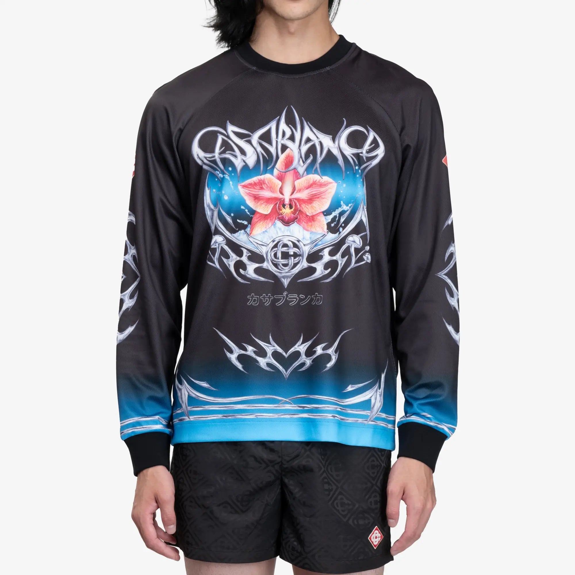 Casablanca Blade Long Sleeve Football T-Shirt Black - 1