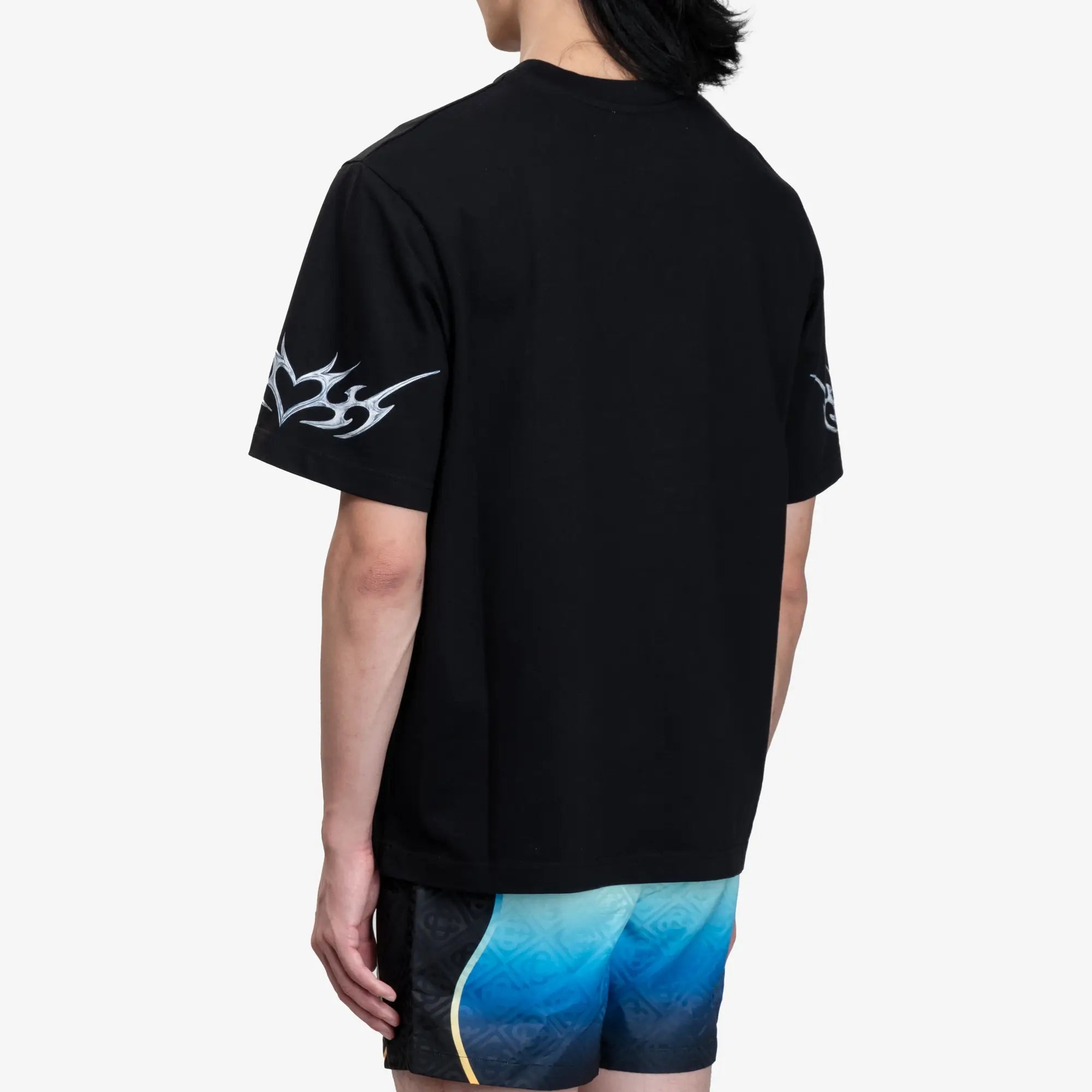 Casablanca Blades Printed Over T-Shirt Black - 4