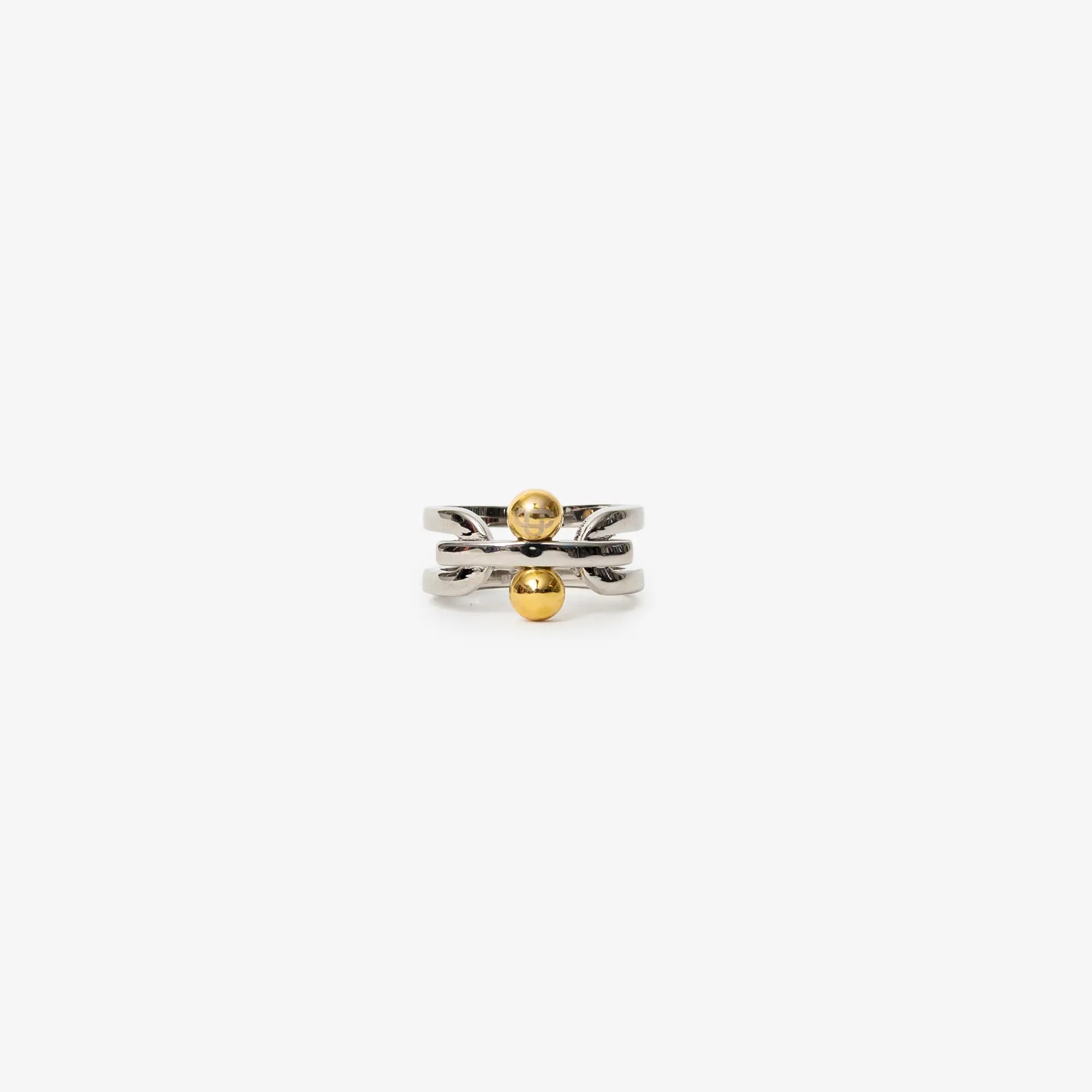 Casablanca C Link Ball Ring Gold/Silver - 1