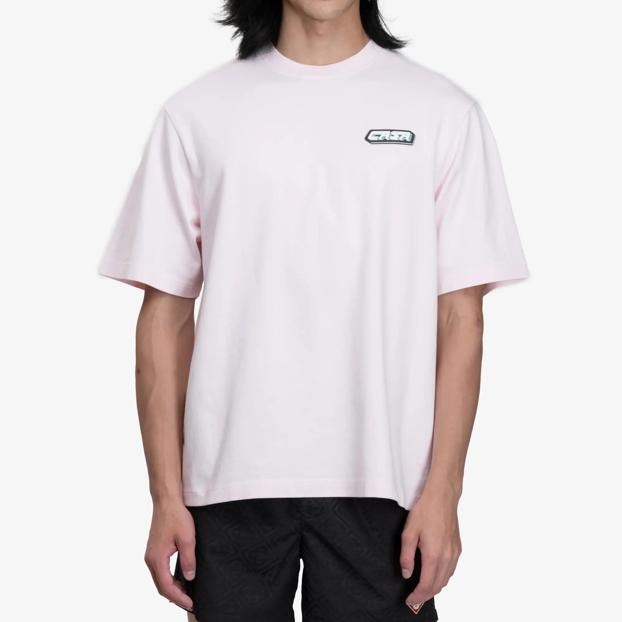 Casablanca Casa Racing Patch Over T-Shirt Pale Pink - 1
