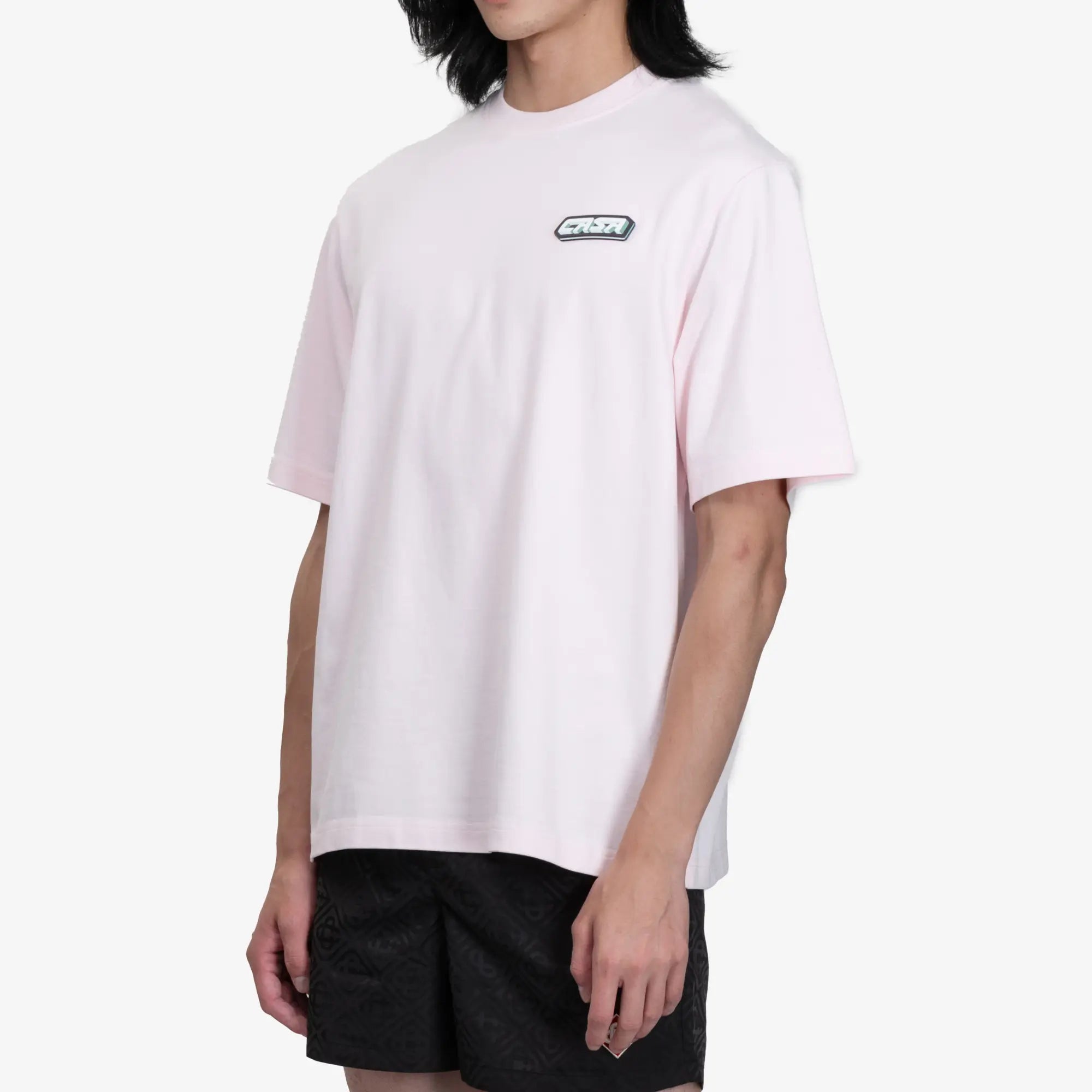 Casablanca Casa Racing Patch Over T-Shirt Pale Pink - 3