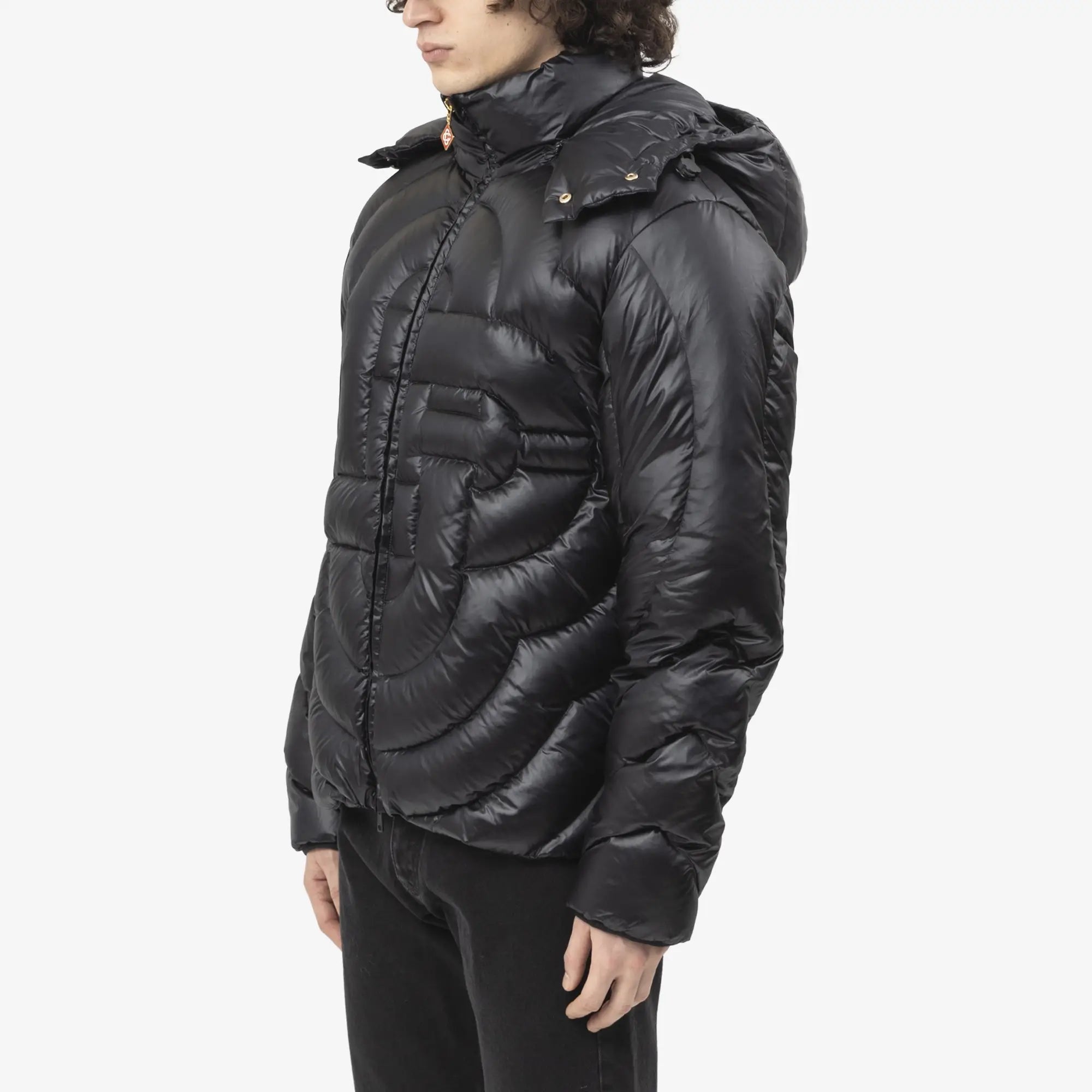 Casablanca CC Quilted Puffer Jacket Black - 3