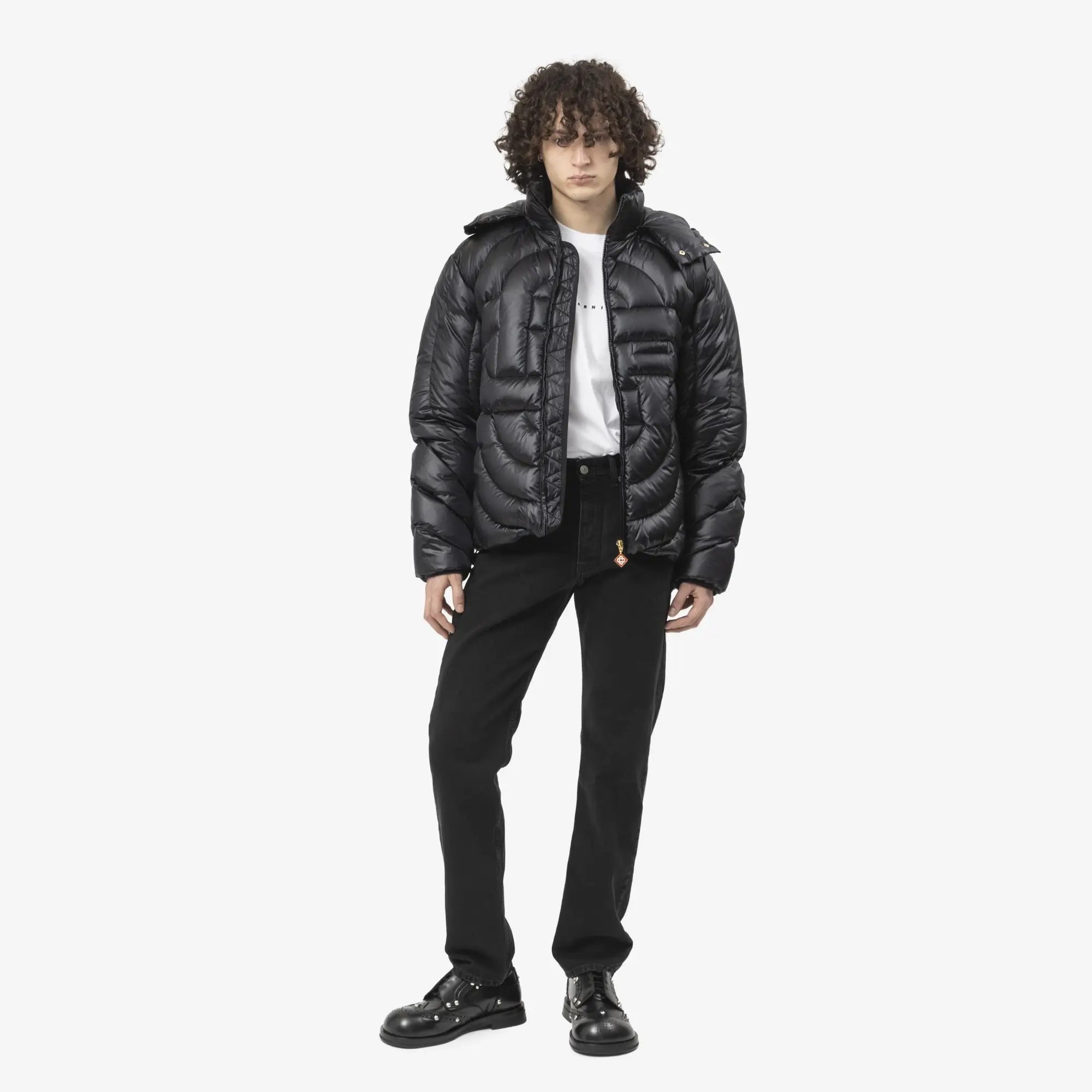 Casablanca CC Quilted Puffer Jacket Black - 2