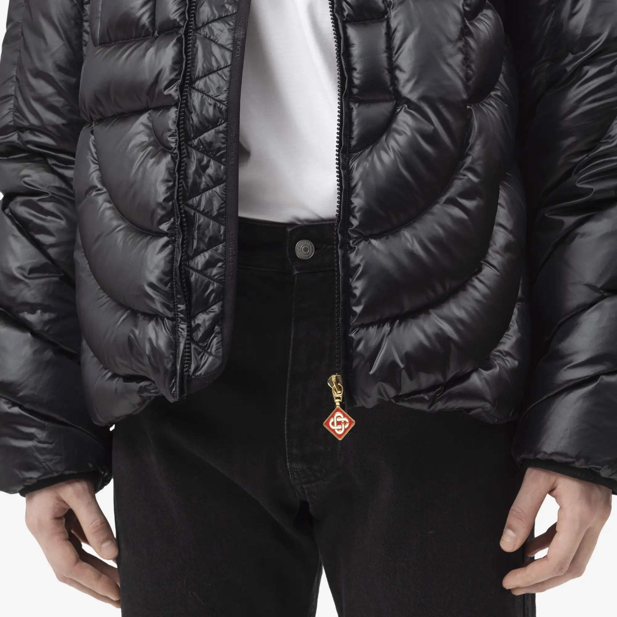 Casablanca CC Quilted Puffer Jacket Black - 6