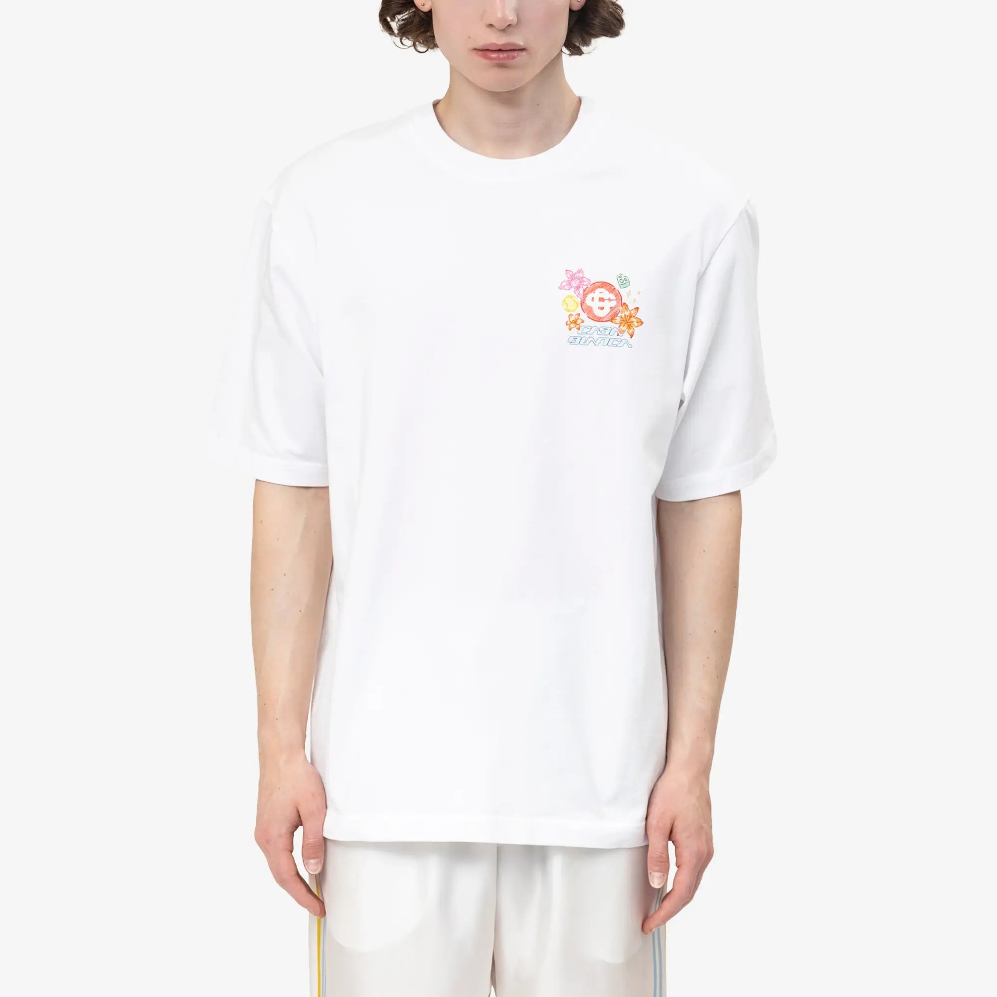 Casablanca Collage D'Icones Graphiques Oversized T-Shirt White - 1