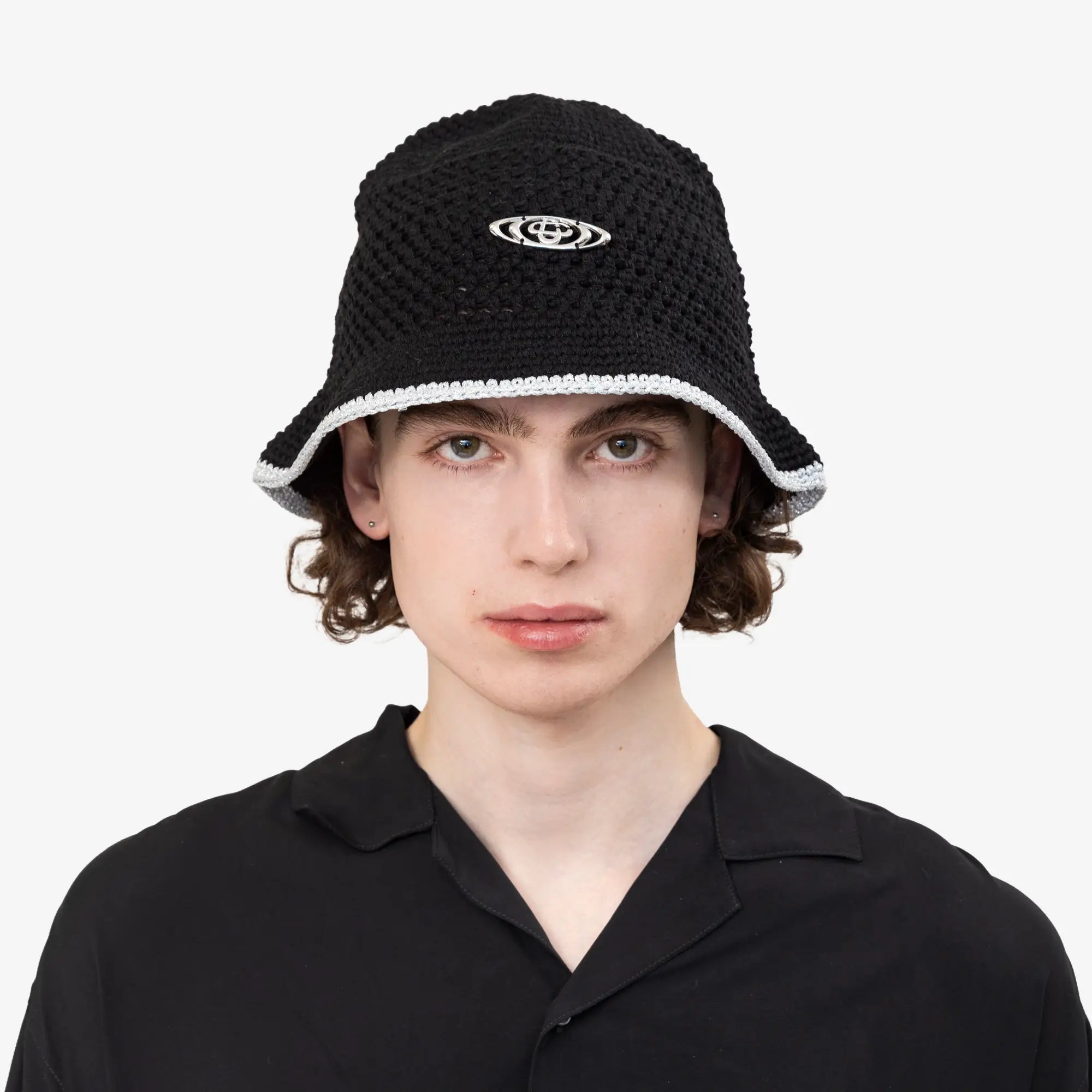 Casablanca Crochet Hat Black - 2