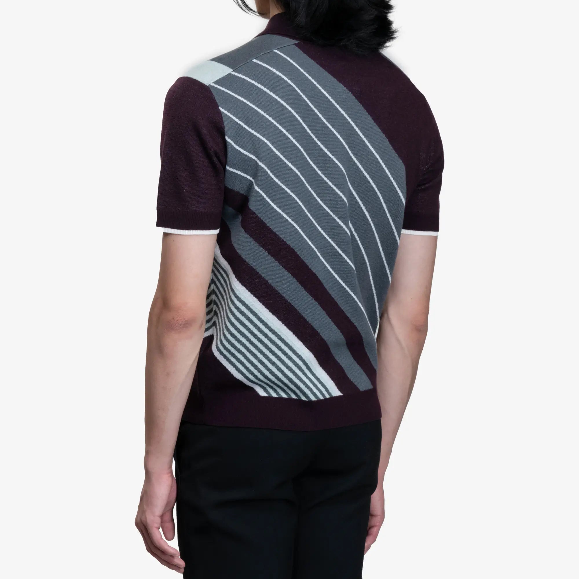 Casablanca Diagonal Sporty Polo Aubergine - 4