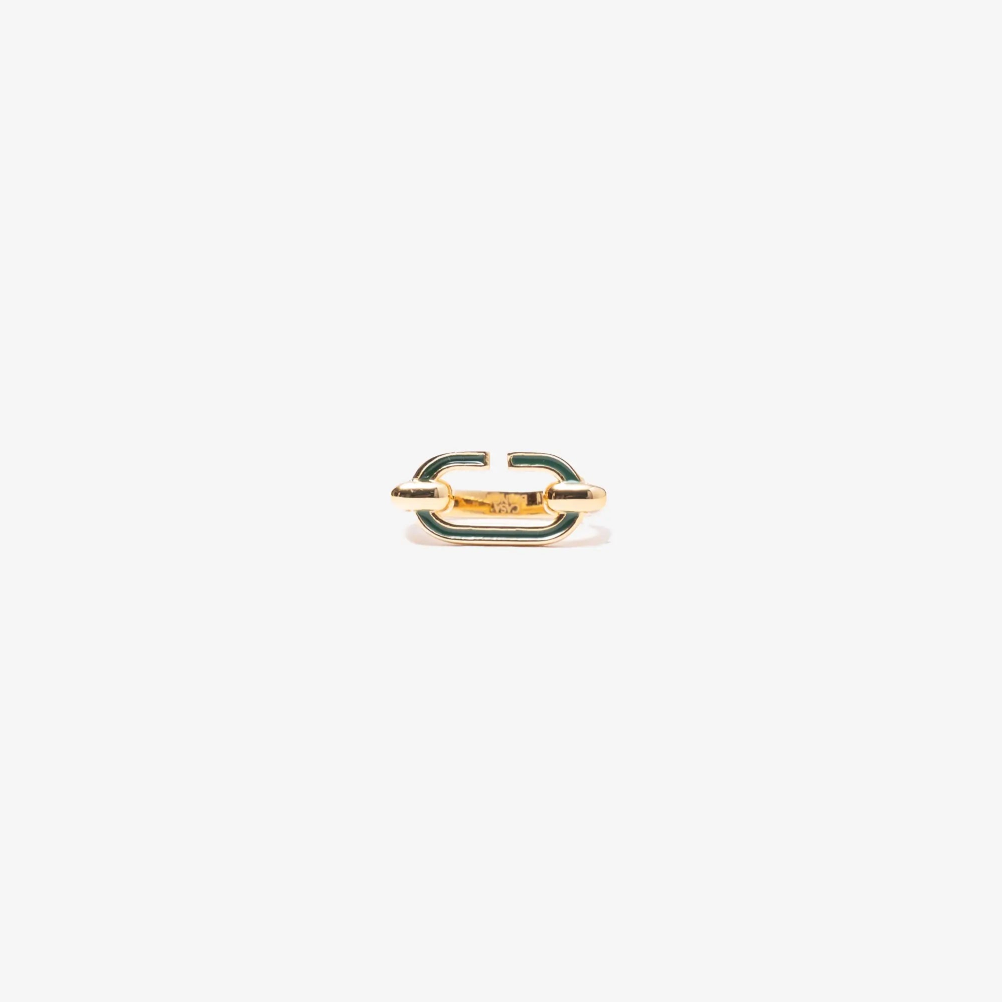 Casablanca Enamel C Link Ring Gold - 1