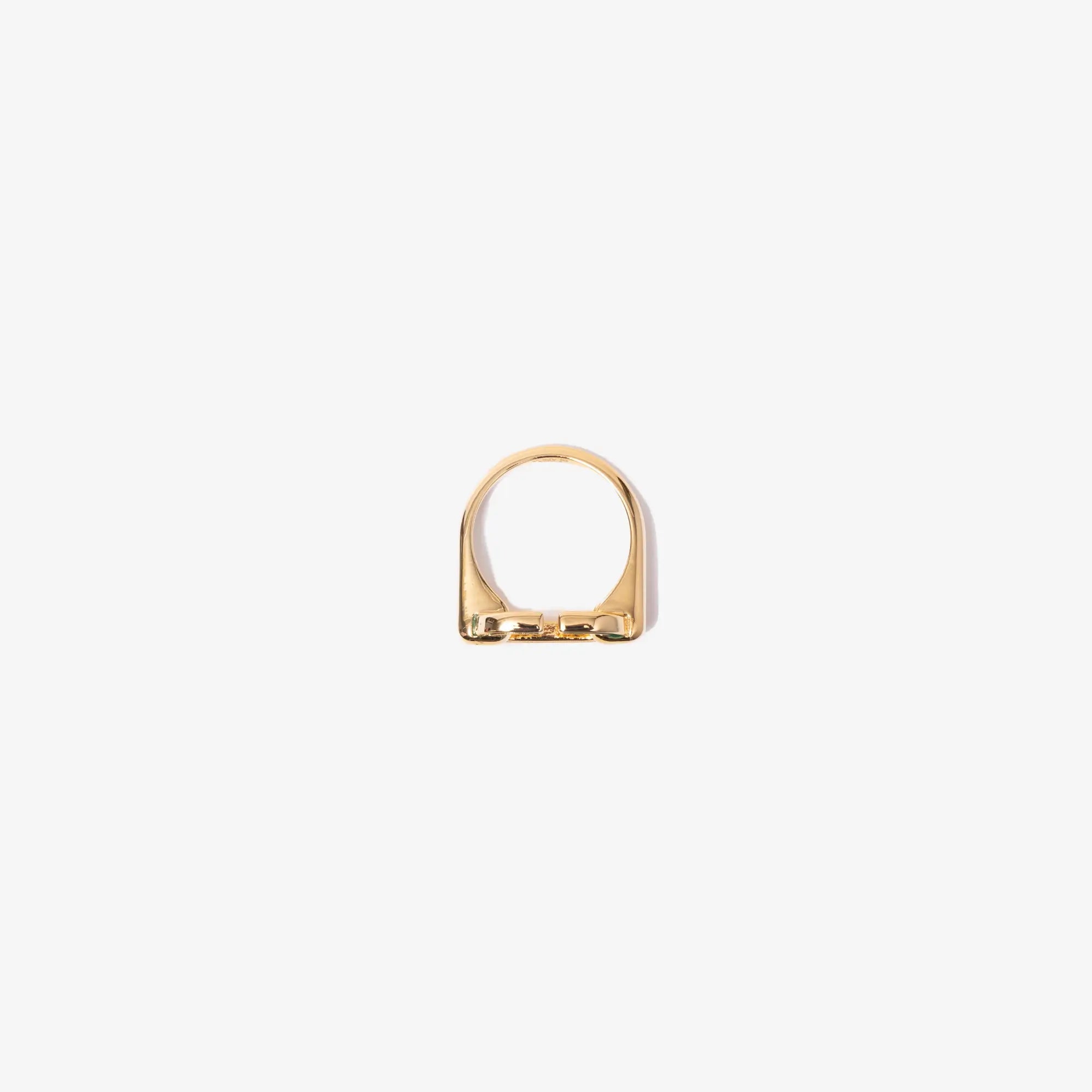 Casablanca Enamel C Link Ring Gold - 4