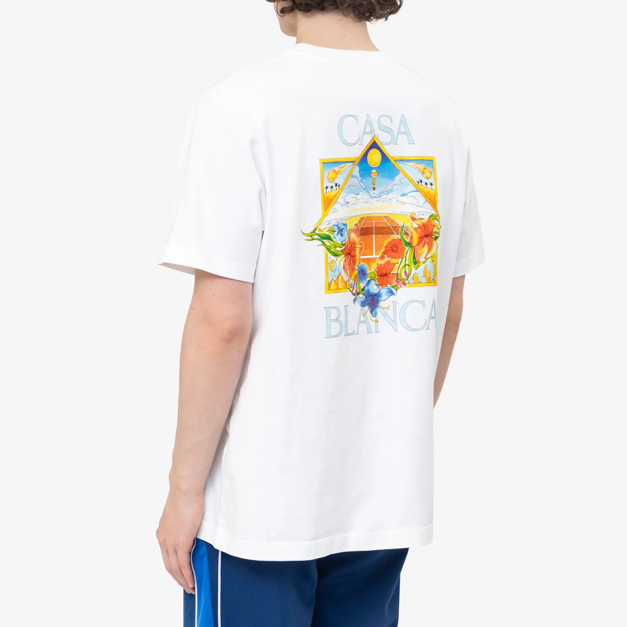 Casablanca Flower Court Icon T-Shirt White - 4