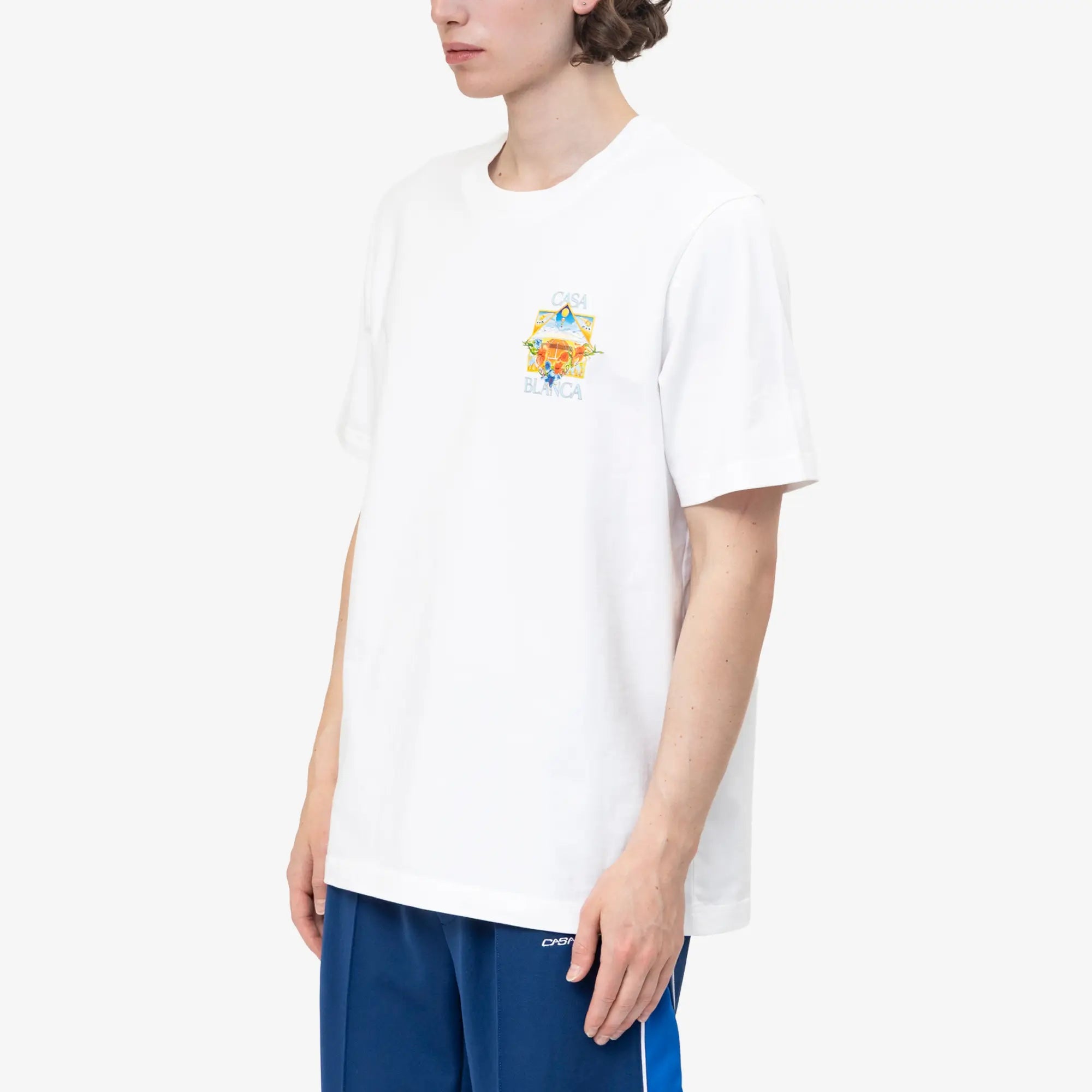 Casablanca Flower Court Icon T-Shirt White - 3