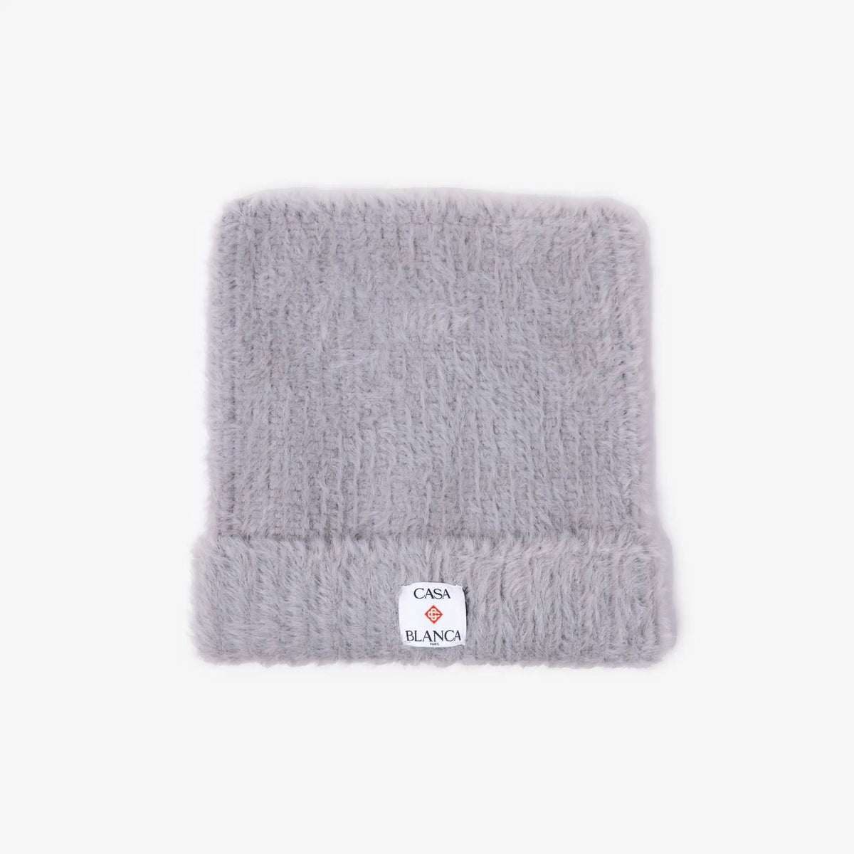 Fluffy Square Beanie - Casablanca - Nylon - Grey Buy Casablanca Grey Fluffy Square Hat in Nylon For Men  main image 2