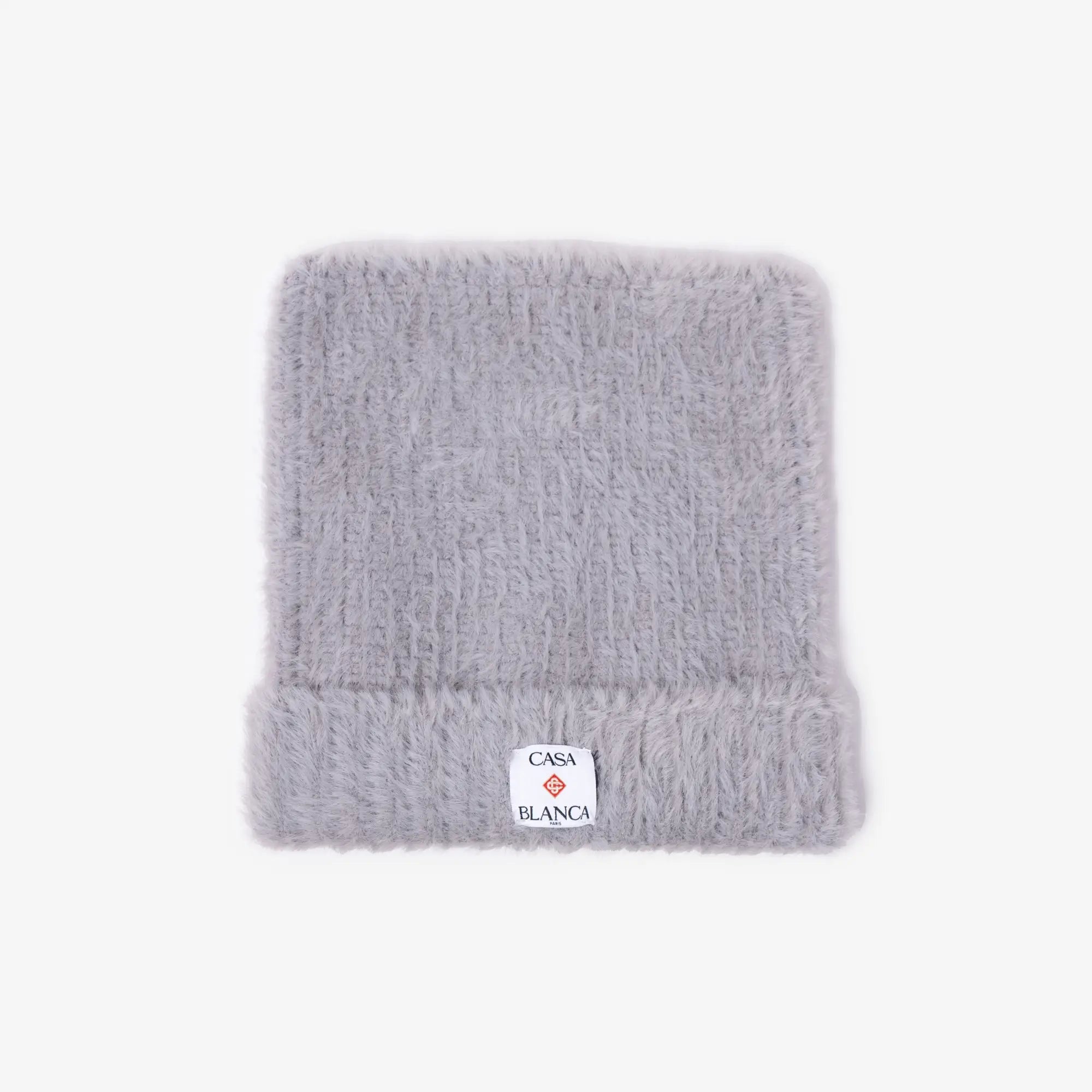 Casablanca Fluffy Nylon Square Beanie Grey - 1
